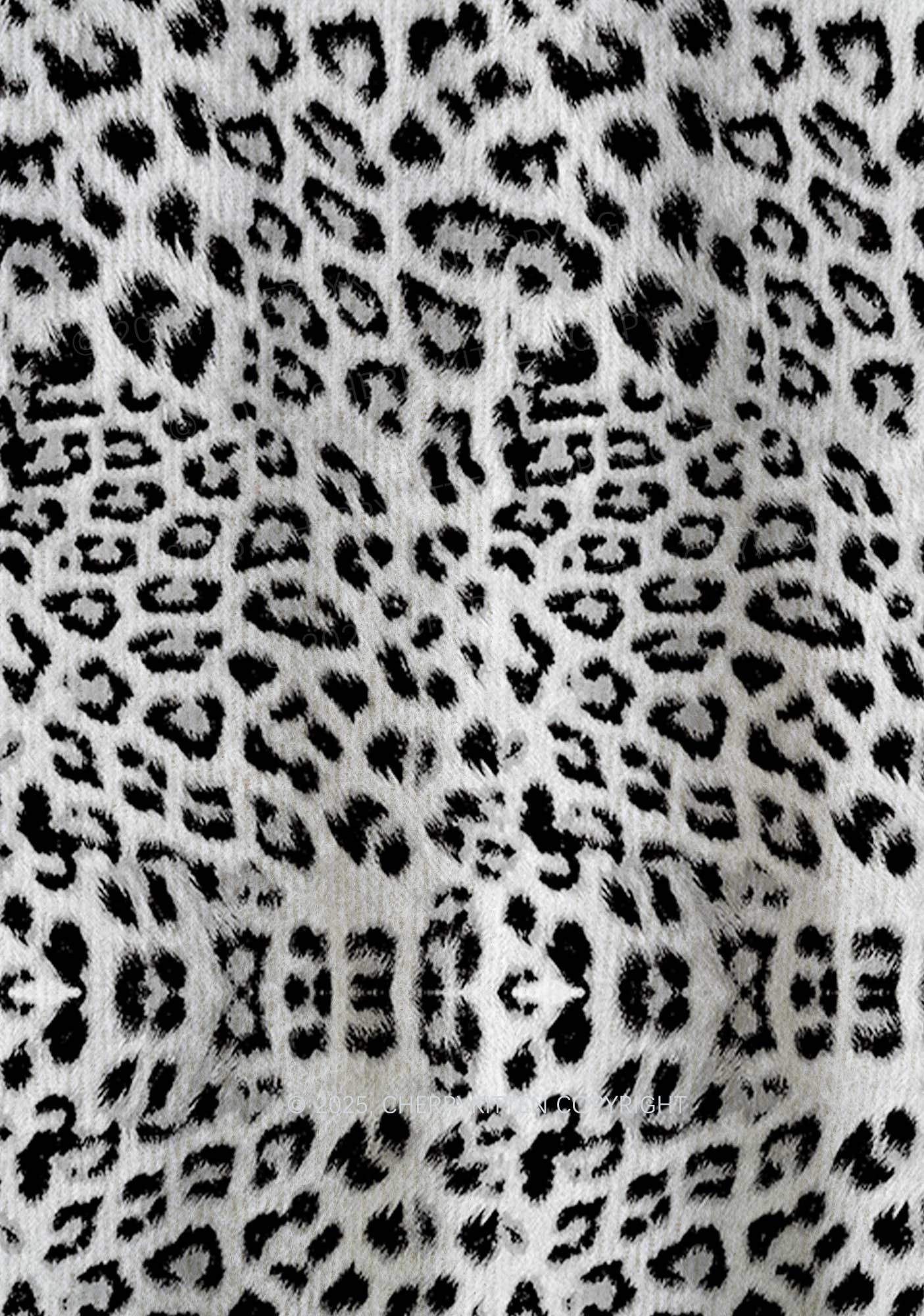 Black Leopard Y2K Christmas Knit Sweatshirt Cherrykitten - Image 6
