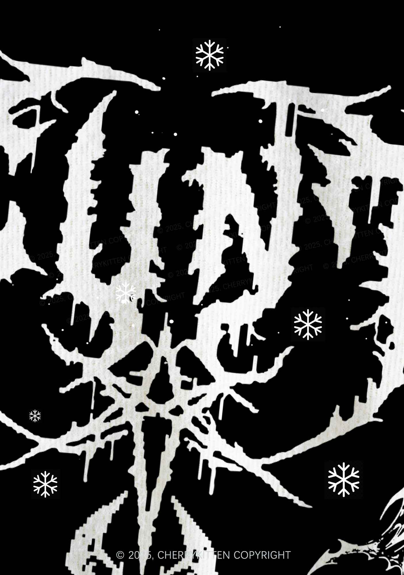 Black Punk Cxxt Y2K Christmas Cardigan Knit Sweatshirt Cherrykitten - Image 5