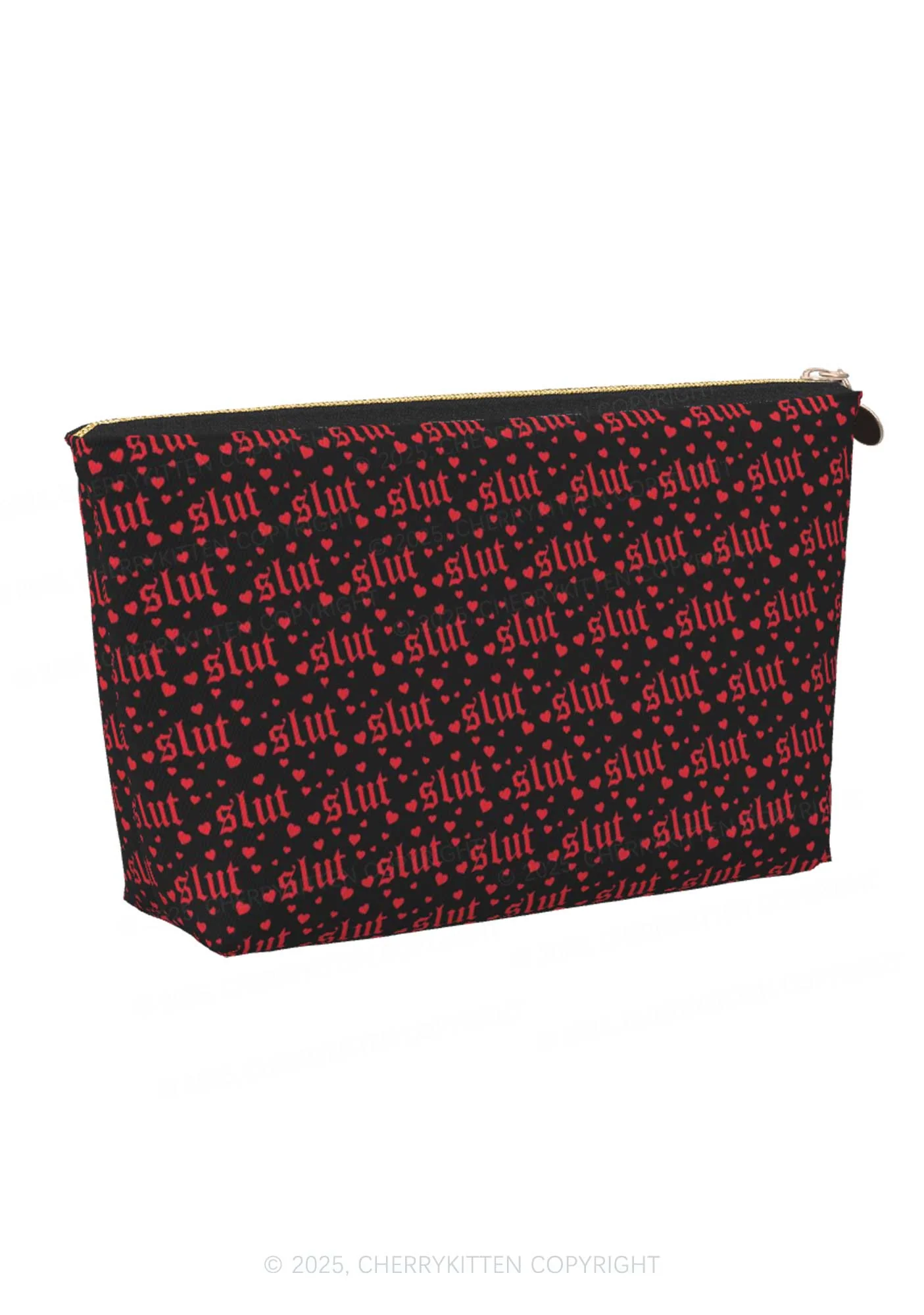 Black Slxt Y2K Leather Makeup Bag Cherrykitten - Image 3