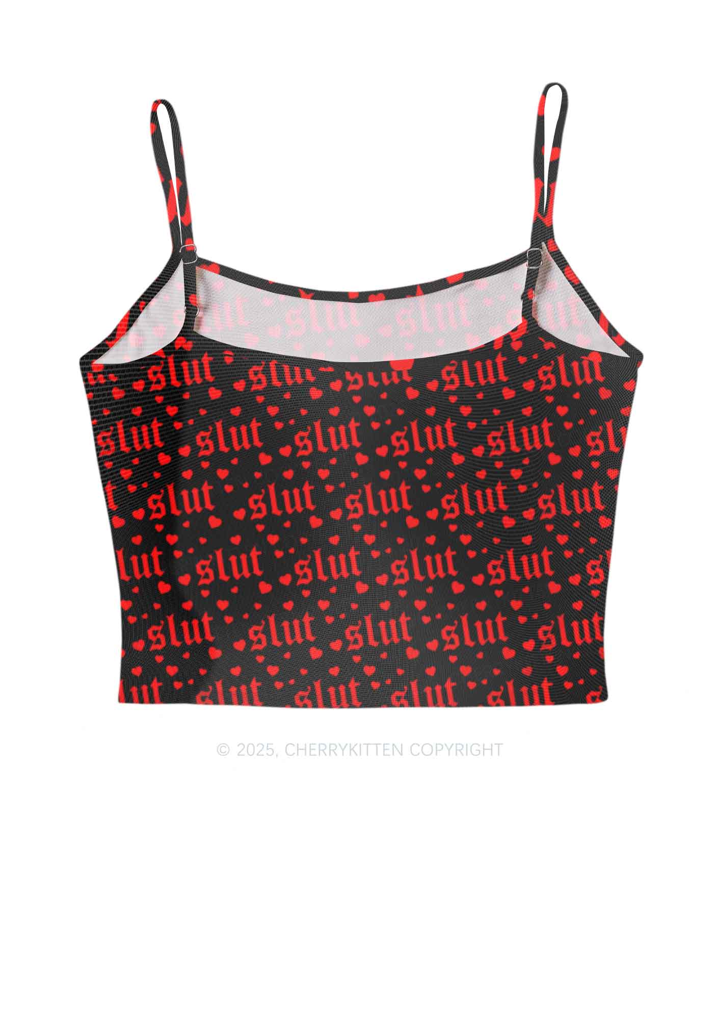 Black Slxt Y2K Mesh Cami Tank Cherrykitten - Image 4