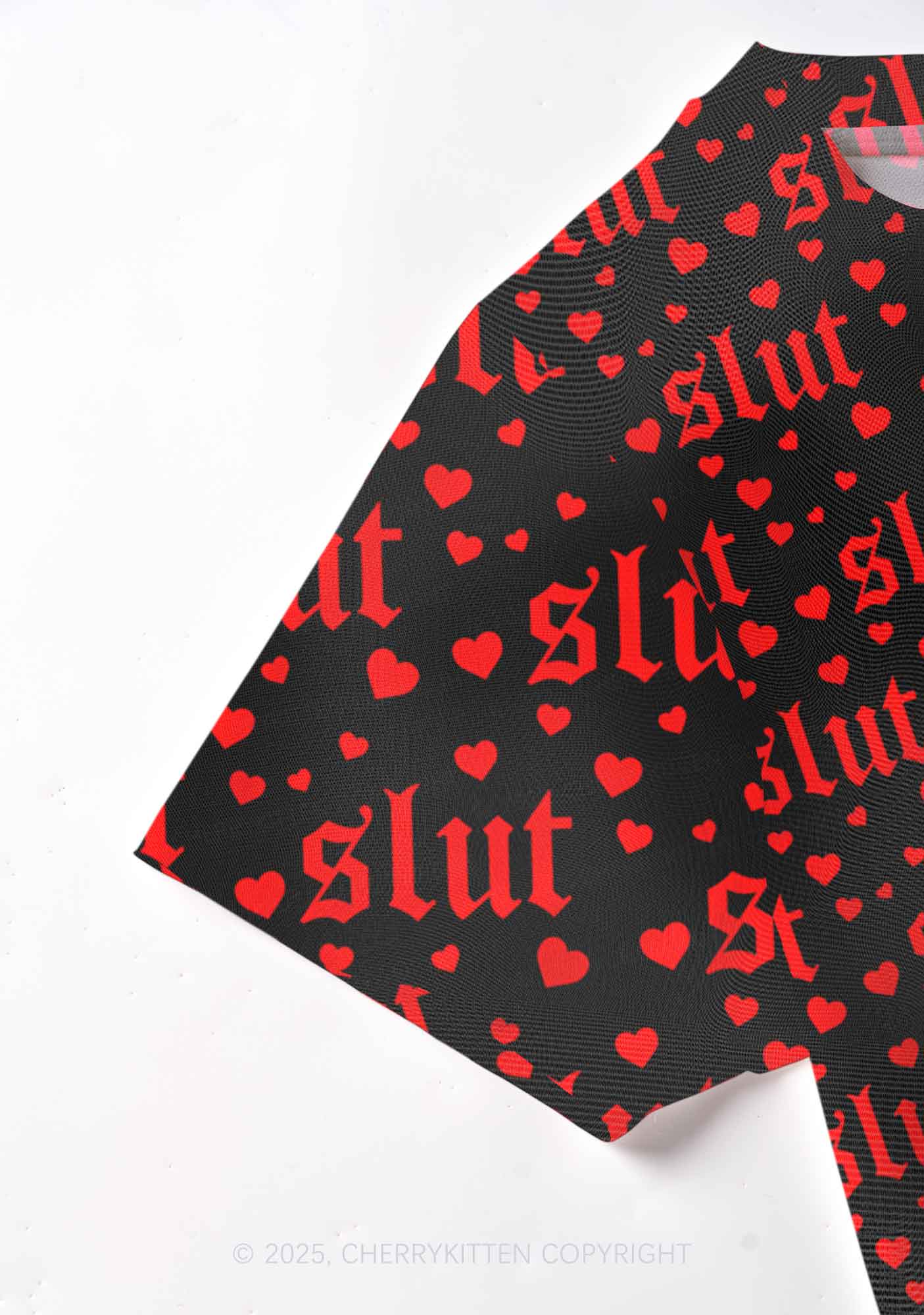 Black Slxt Y2K Mesh Crop Top Cherrykitten - Image 3
