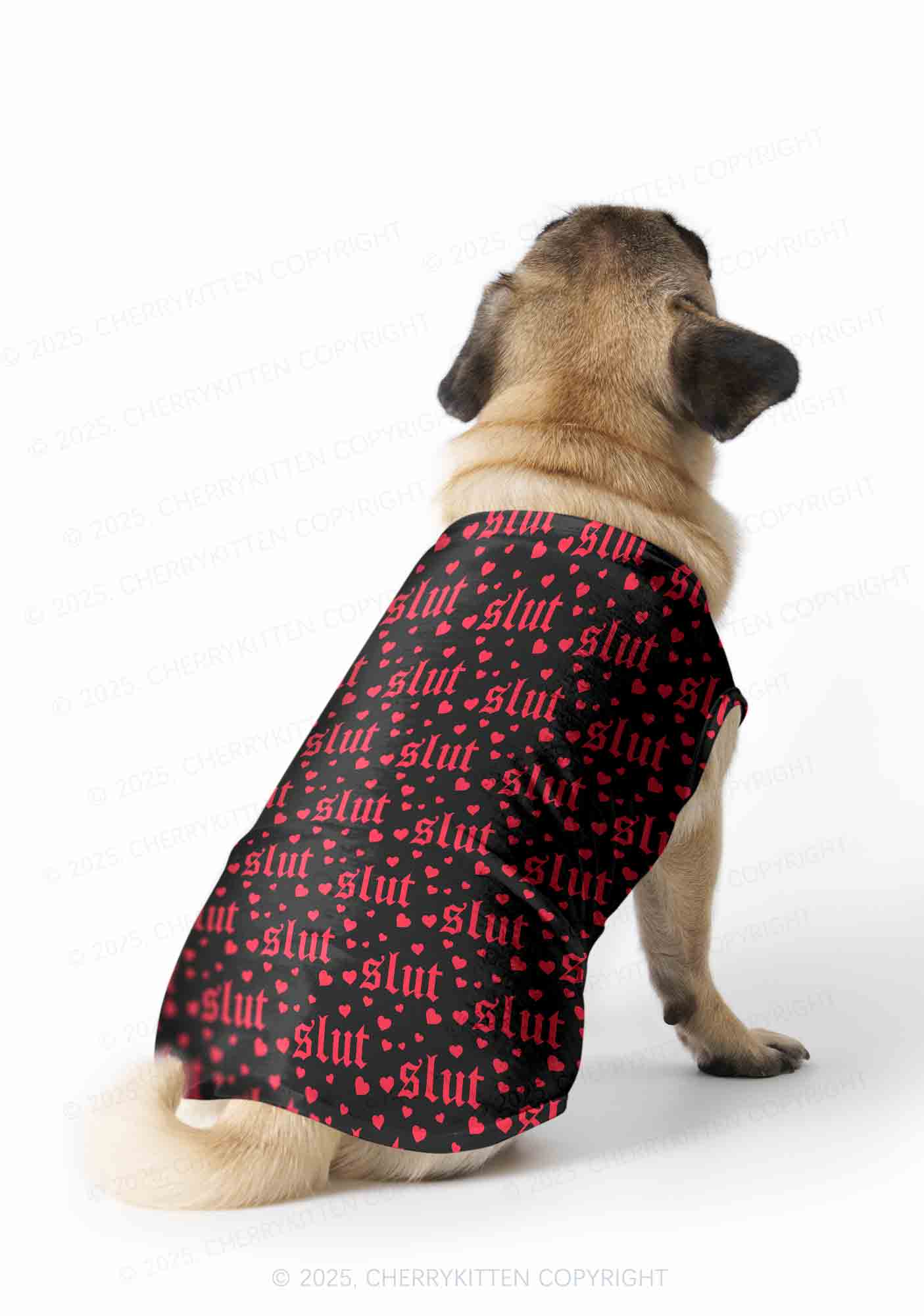 Black Slxt Y2K Pet Tank Top Cherrykitten - Image 2