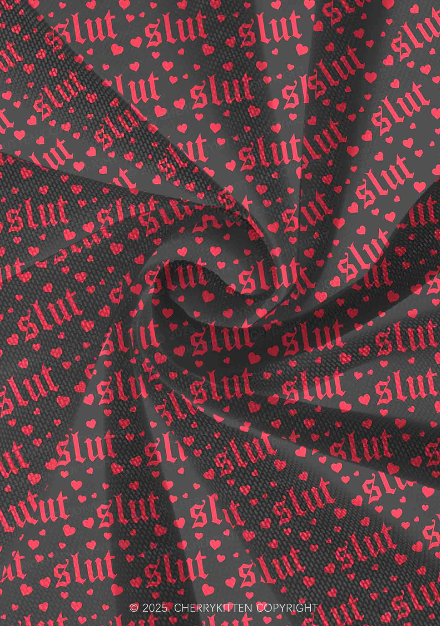 Black Slxt Y2K Print Mini Layered Skirt Cherrykitten - Image 5