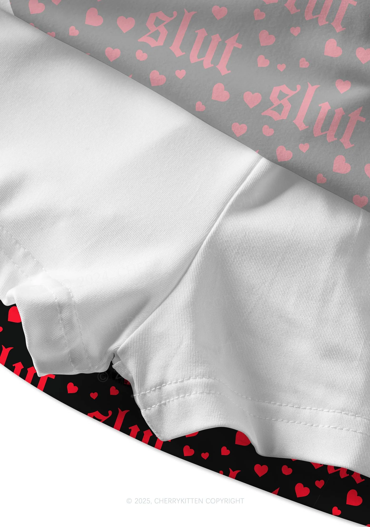 Black Slxt Y2K Print Mini Skirt Cherrykitten - Image 2