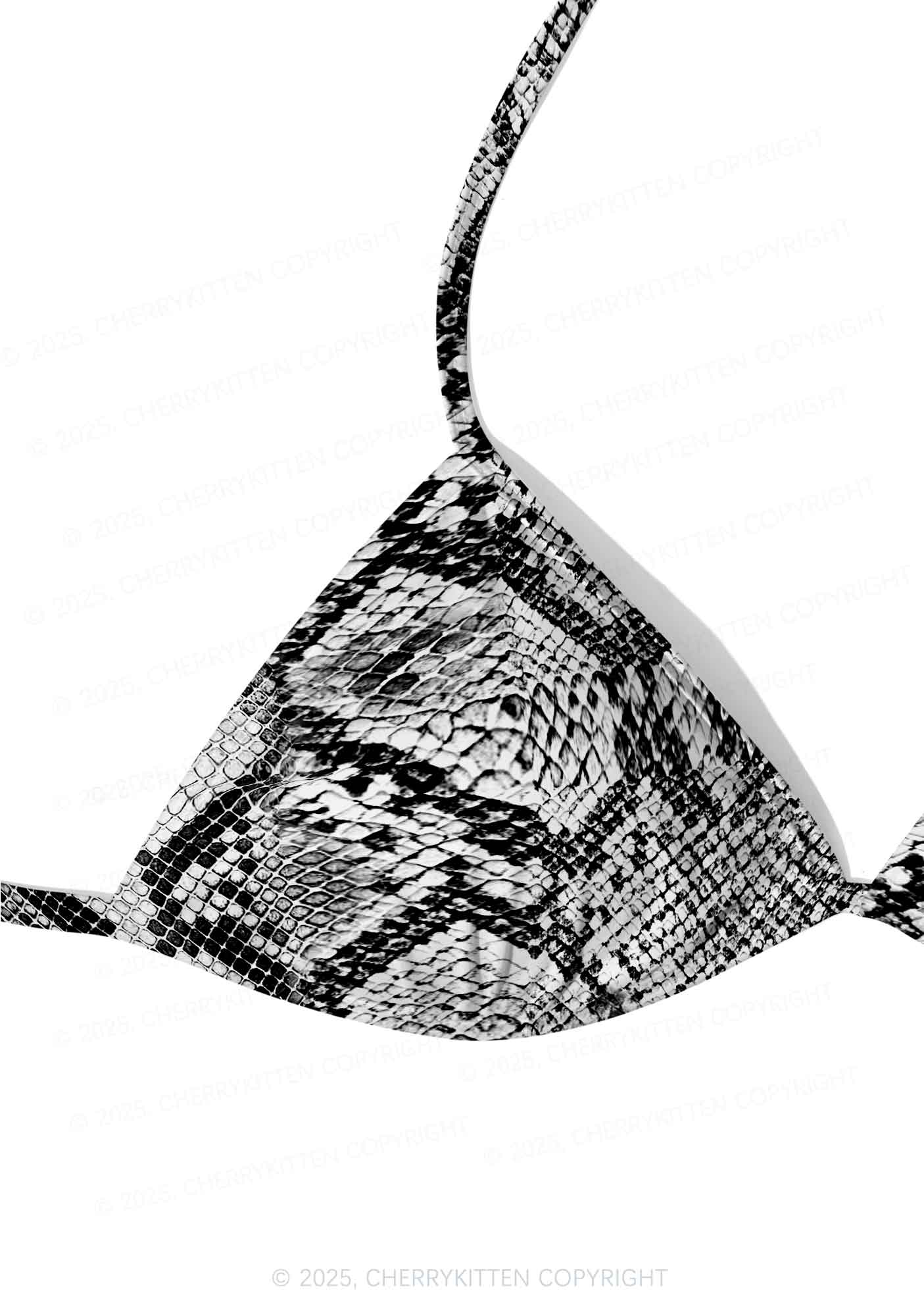 Black Snake Skin Pattern Y2K Print Bikini Set Cherrykitten - Image 3
