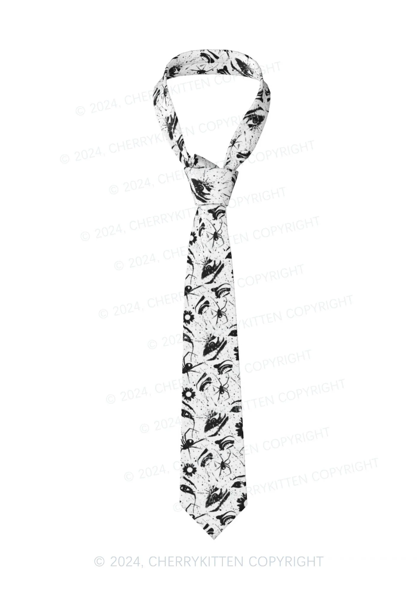 Black Spider Y2K Necktie Cherrykitten - Image 3