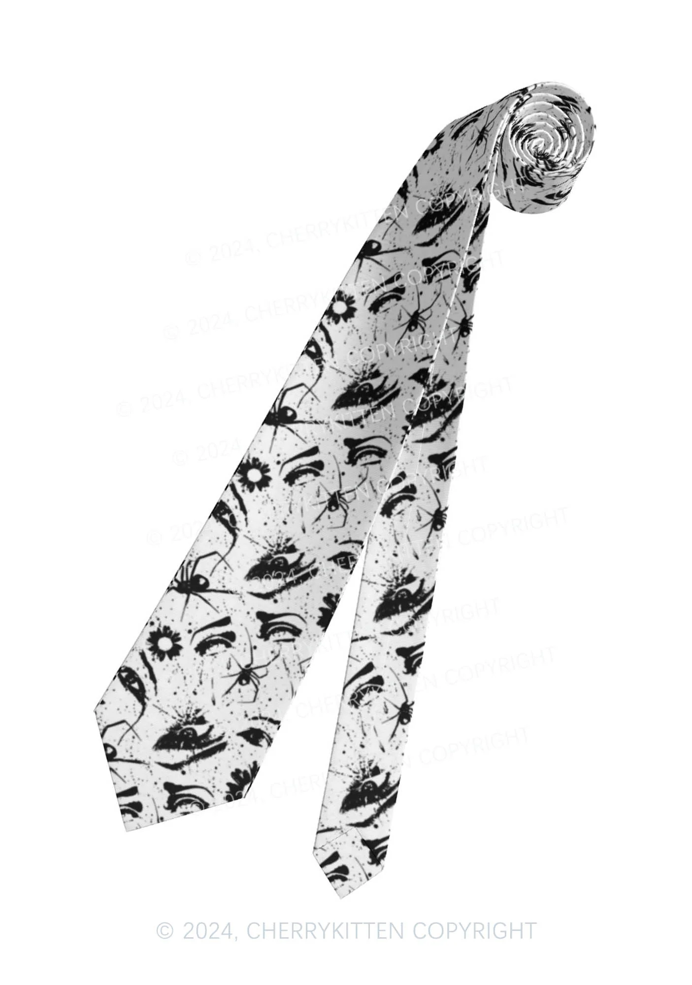 Black Spider Y2K Necktie Cherrykitten - Image 5