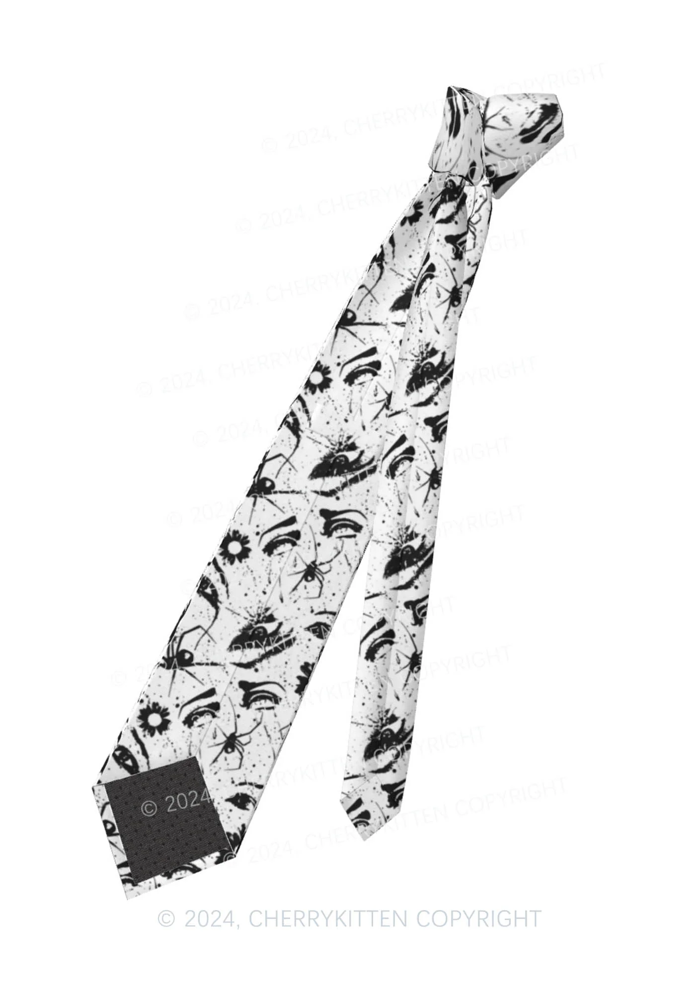 Black Spider Y2K Necktie Cherrykitten - Image 6