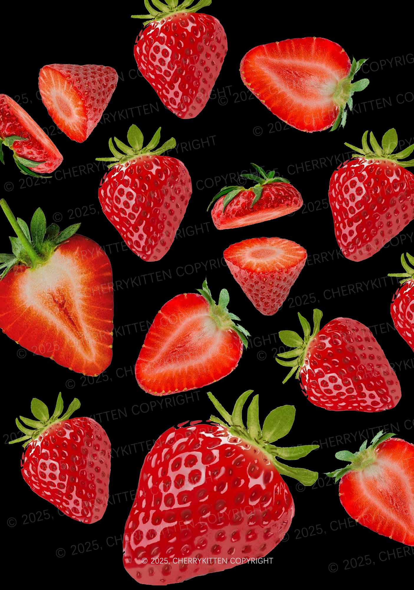 Black Strawberry Y2K Print Mini Skirt Cherrykitten - Image 4