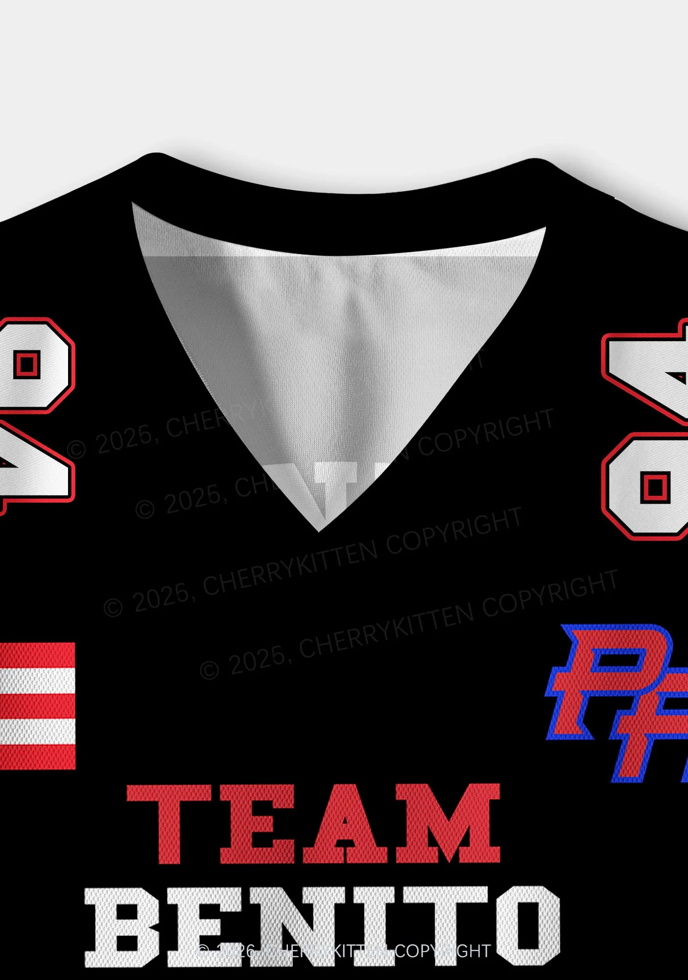 Black Team Bunny Y2K Crop Sport Jersey Shirts Cherrykitten - Image 5
