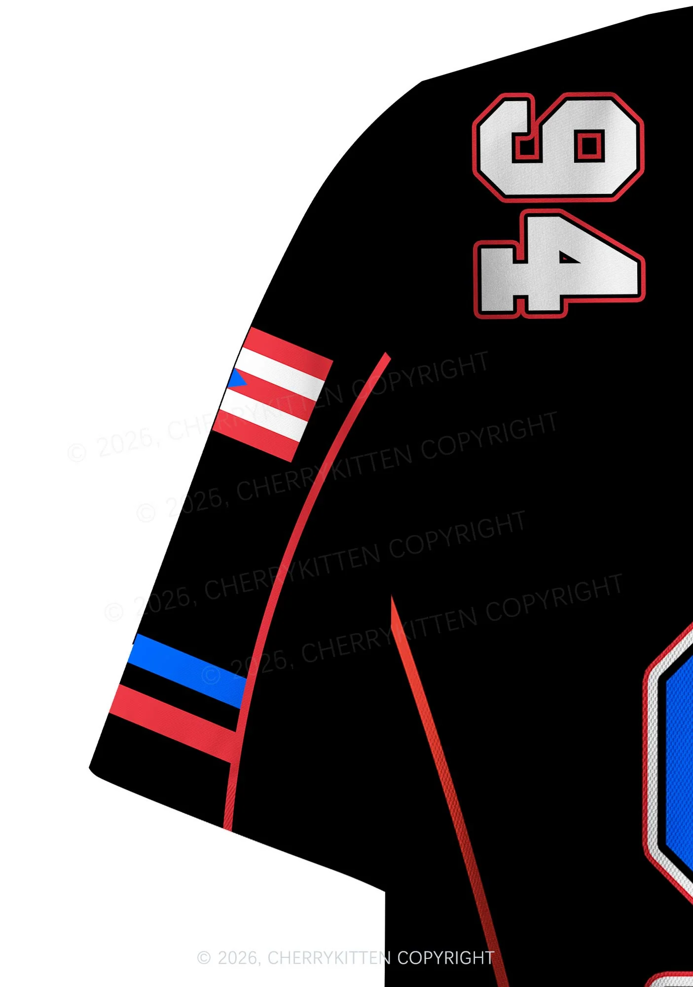 Black Team Bunny Y2K Crop Sport Jersey Shirts Cherrykitten - Image 7