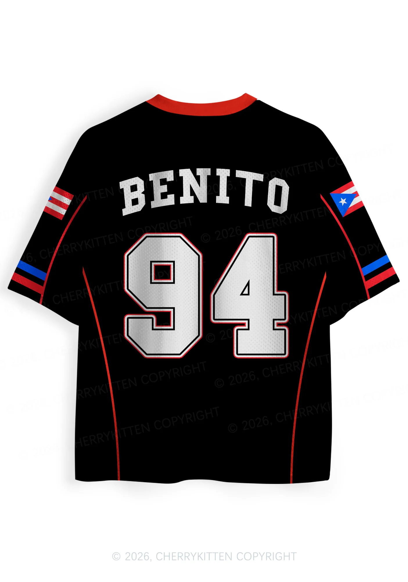 Black Team Bunny Y2K Sport Jersey Shirts Cherrykitten - Image 3