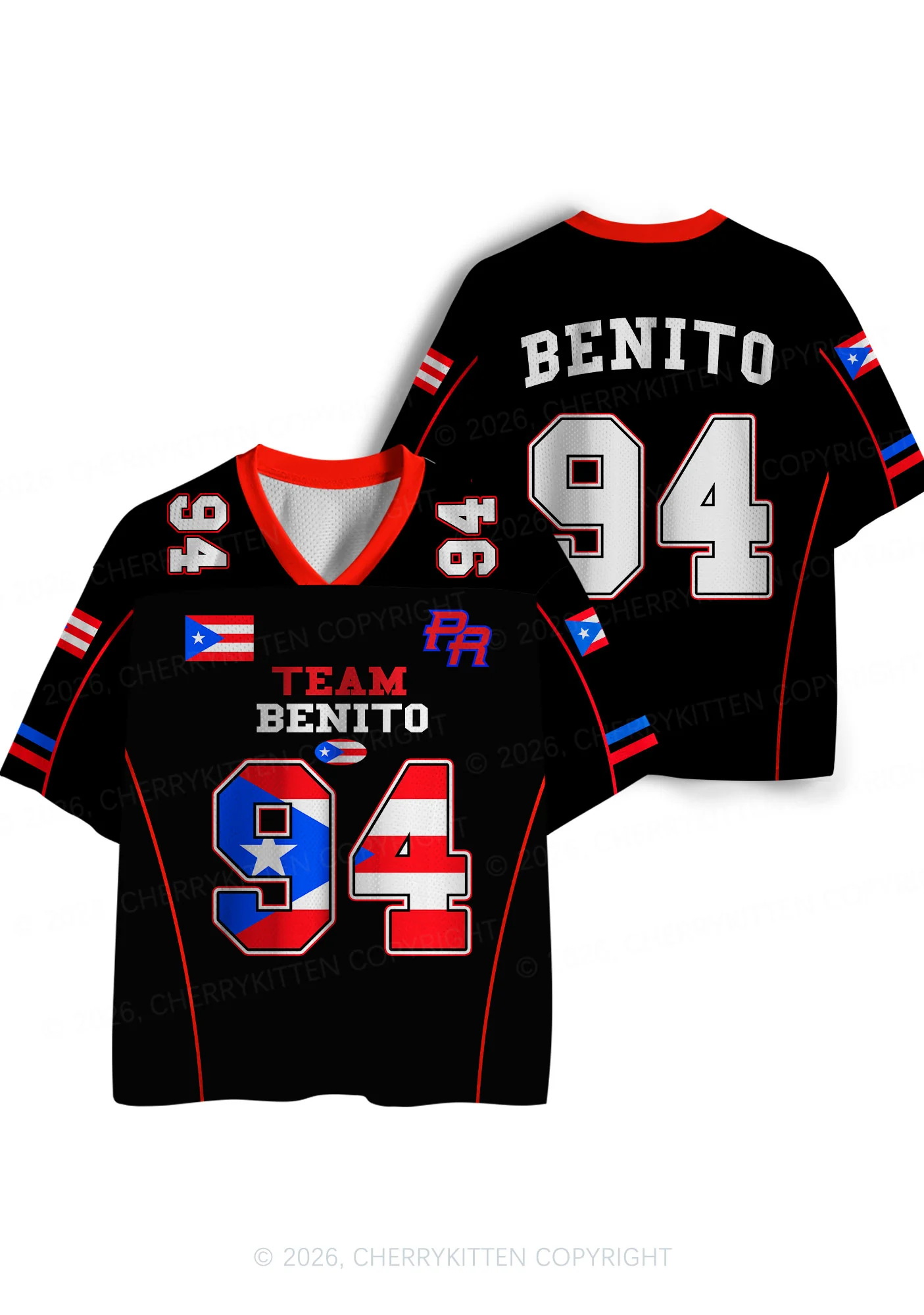 Black Team Bunny Y2K Sport Jersey Shirts Cherrykitten - Image 4