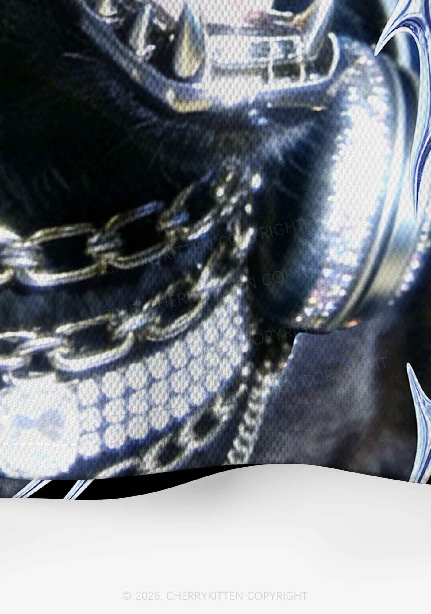 Black Wolf DJ Y2K Crop Sport Jersey Shirts Cherrykitten - Image 7