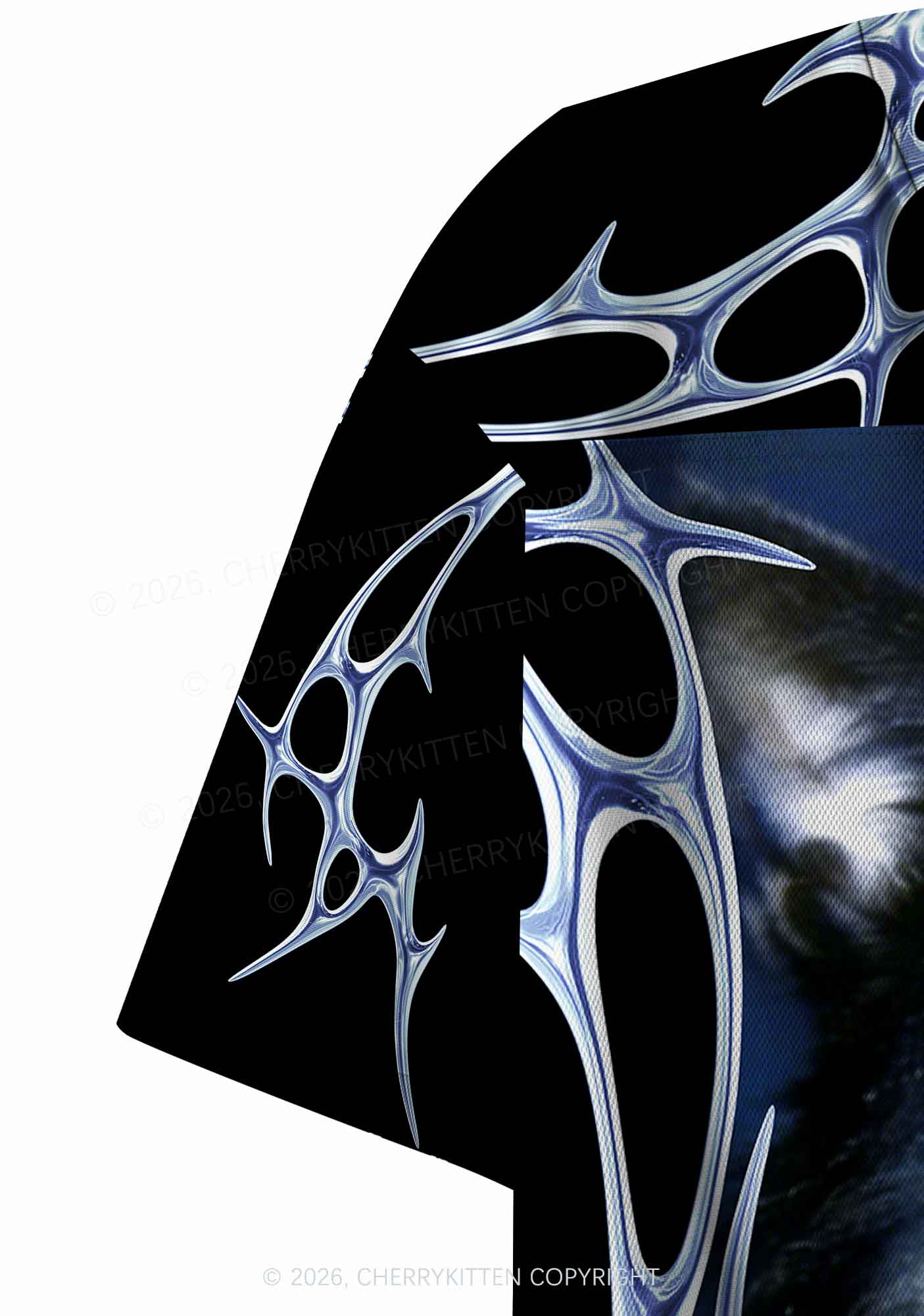 Black Wolf DJ Y2K Crop Sport Jersey Shirts Cherrykitten - Image 8