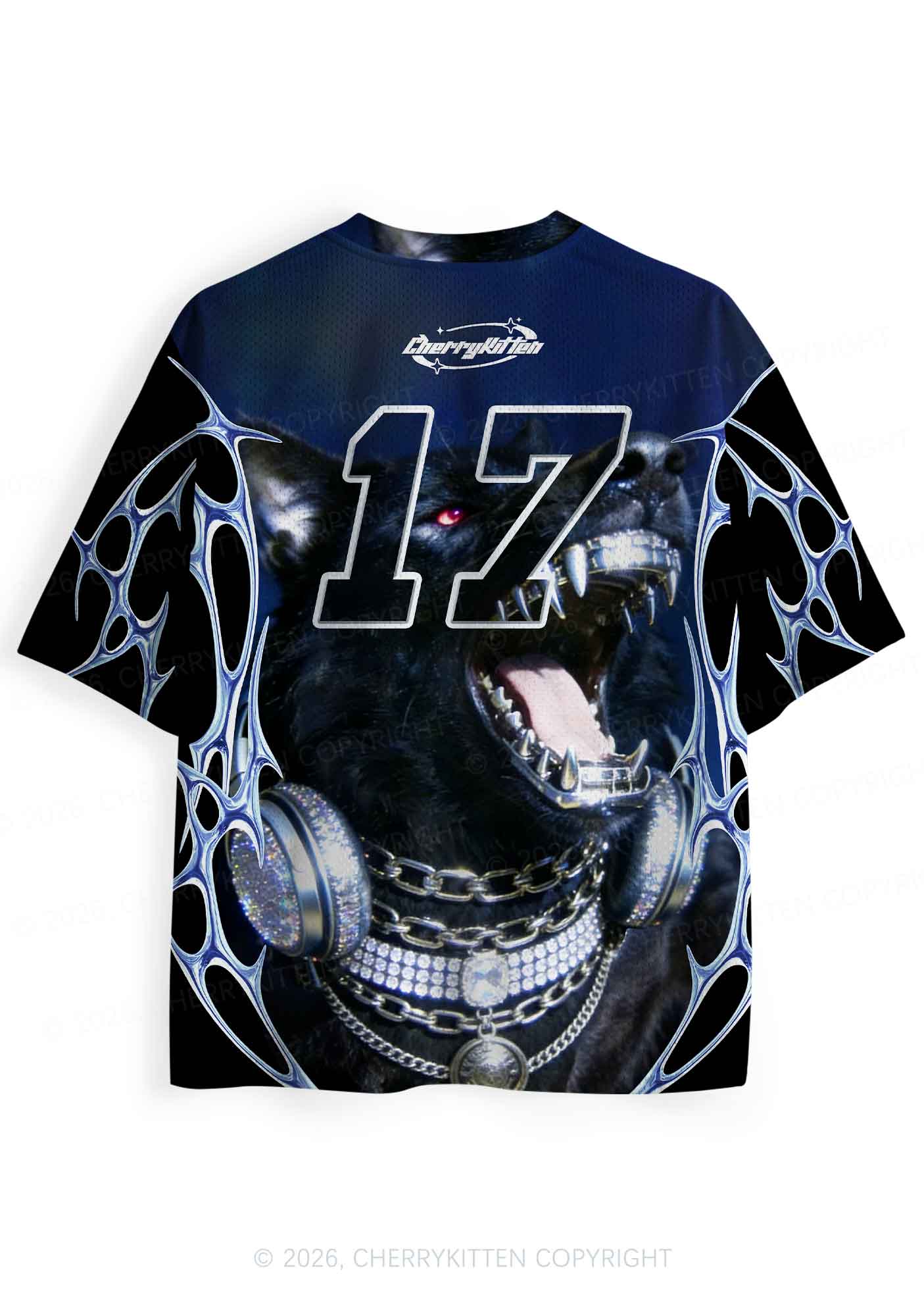 Black Wolf DJ Y2K Sport Jersey Shirts Cherrykitten - Image 4