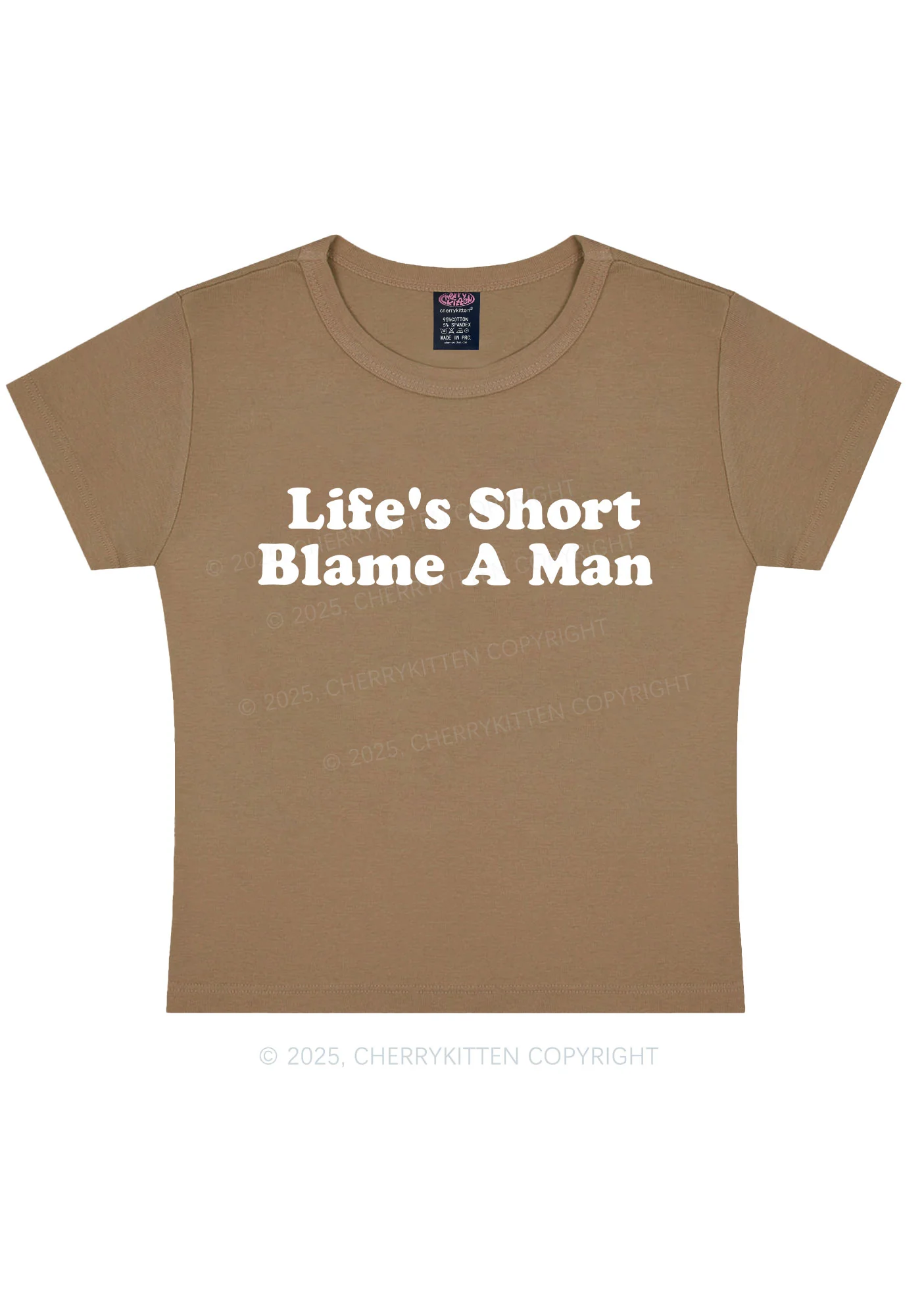 Blame A Man Y2K Baby Tee Cherrykitten - Image 9