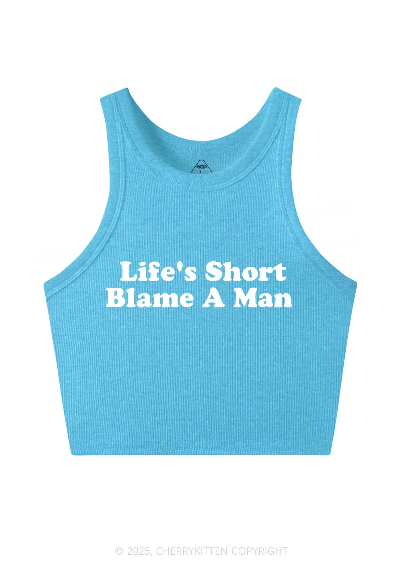 Blame A Man Y2K Crop Tank Top Cherrykitten - Image 4