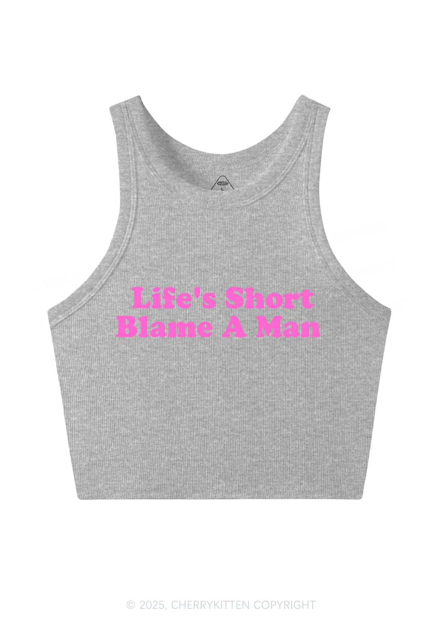 Blame A Man Y2K Crop Tank Top Cherrykitten - Image 5