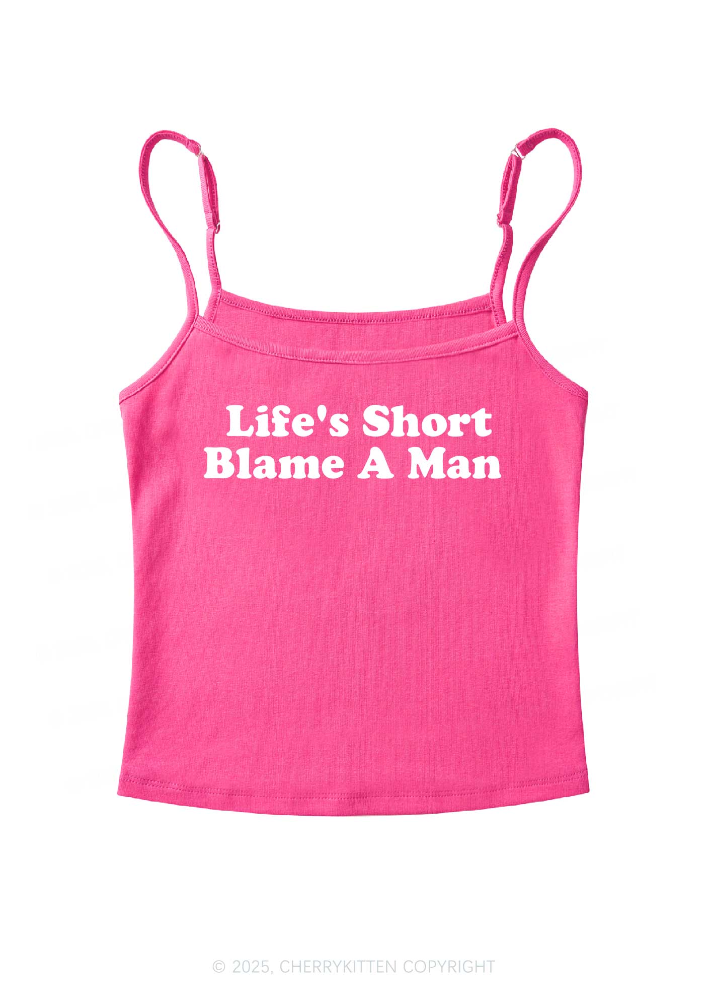 Blame A Man Y2K Spaghetti Strap Cami Cherrykitten - Image 3