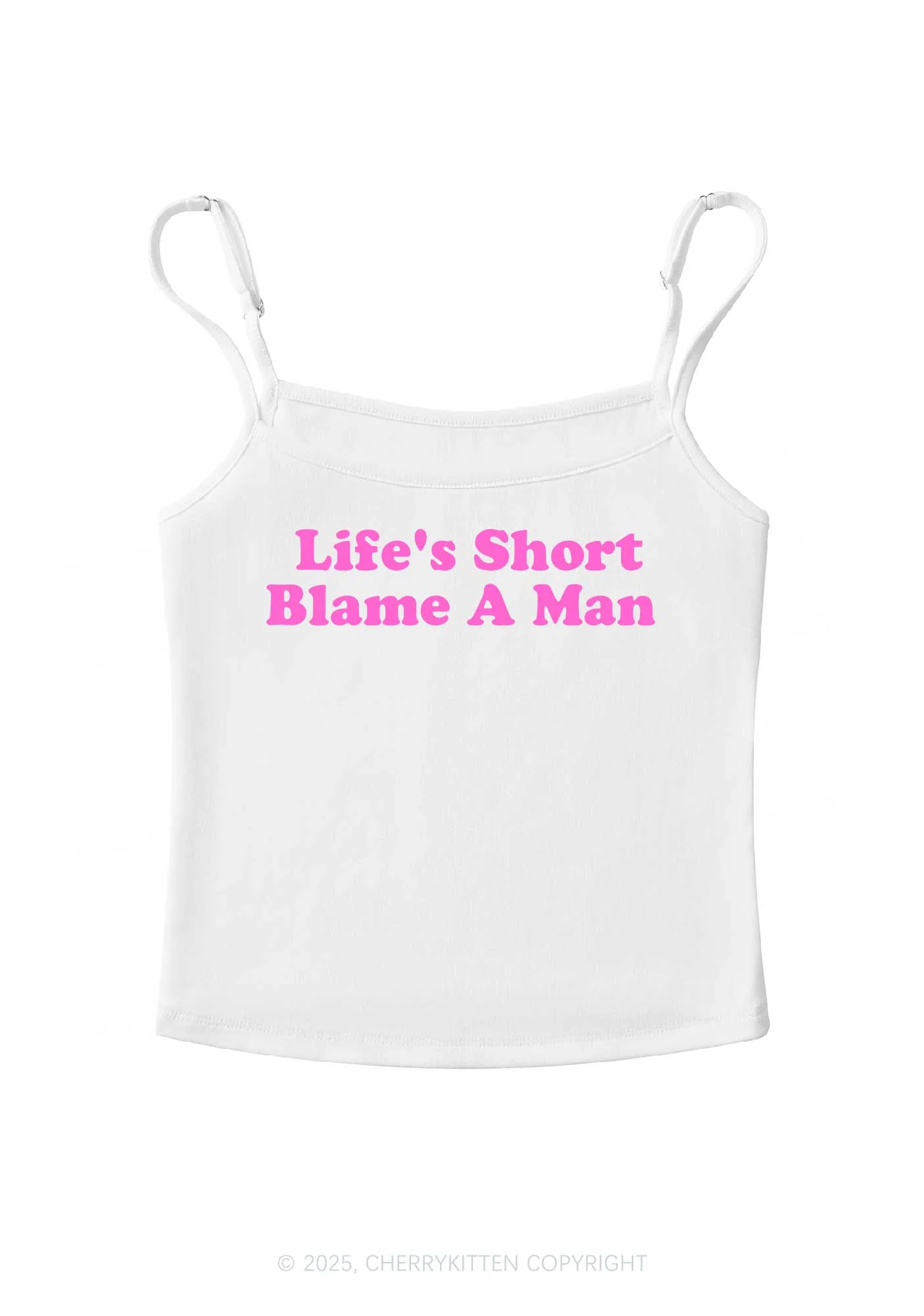 Blame A Man Y2K Spaghetti Strap Cami Cherrykitten - Image 4