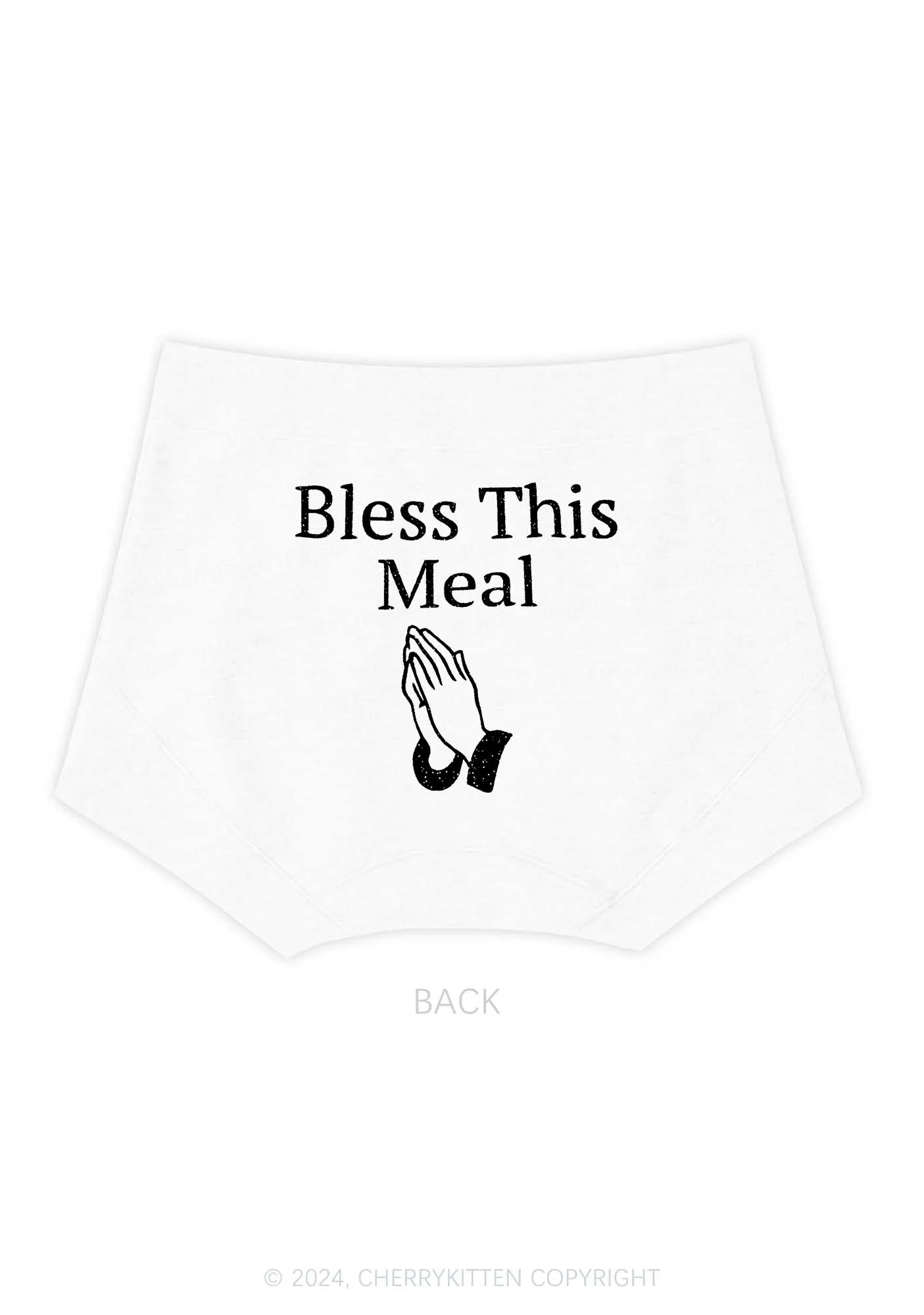 Bless This Meal Y2K Mid Rise Waist Boyshort Cherrykitten - Image 4