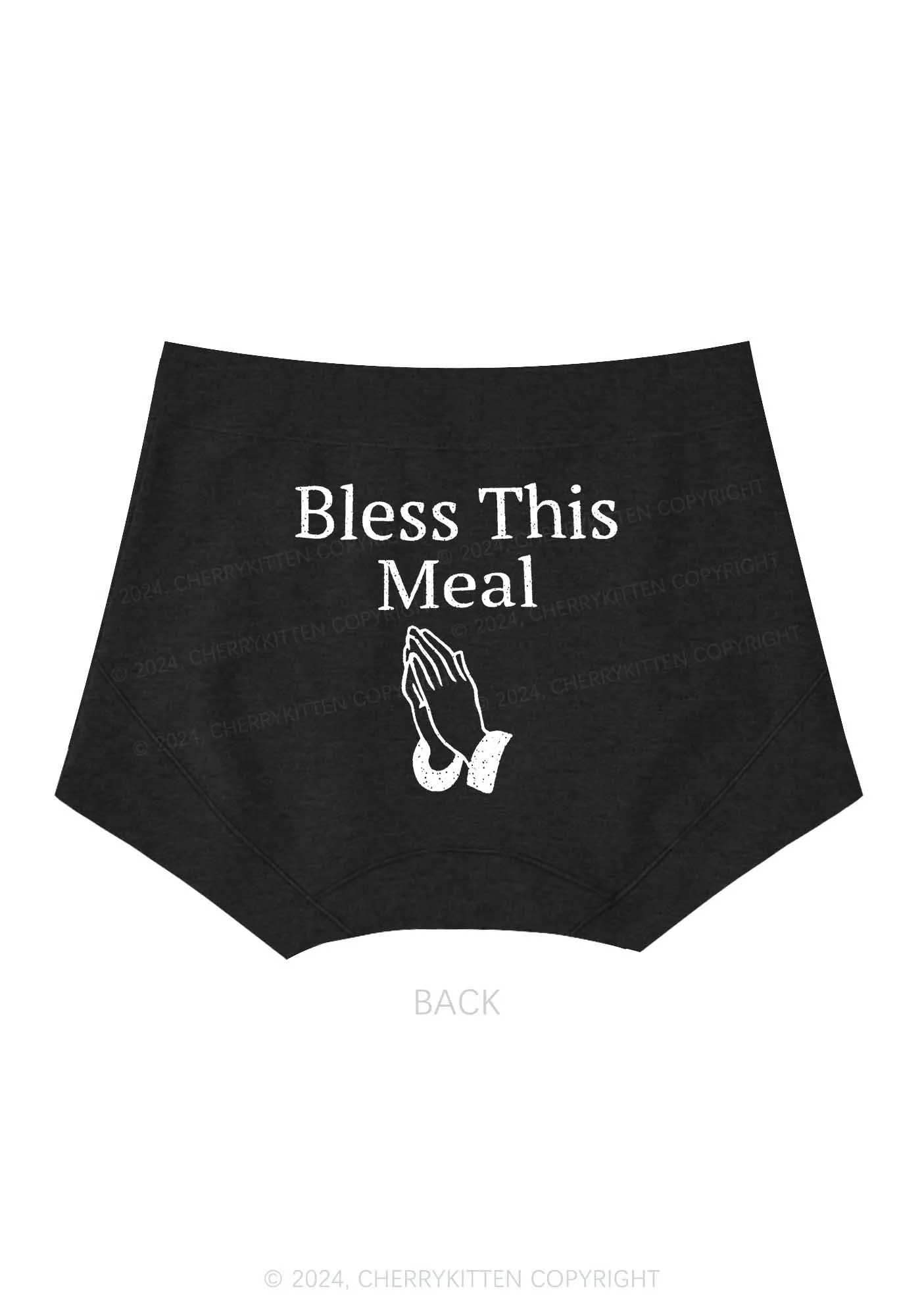 Bless This Meal Y2K Mid Rise Waist Boyshort Cherrykitten - Image 5