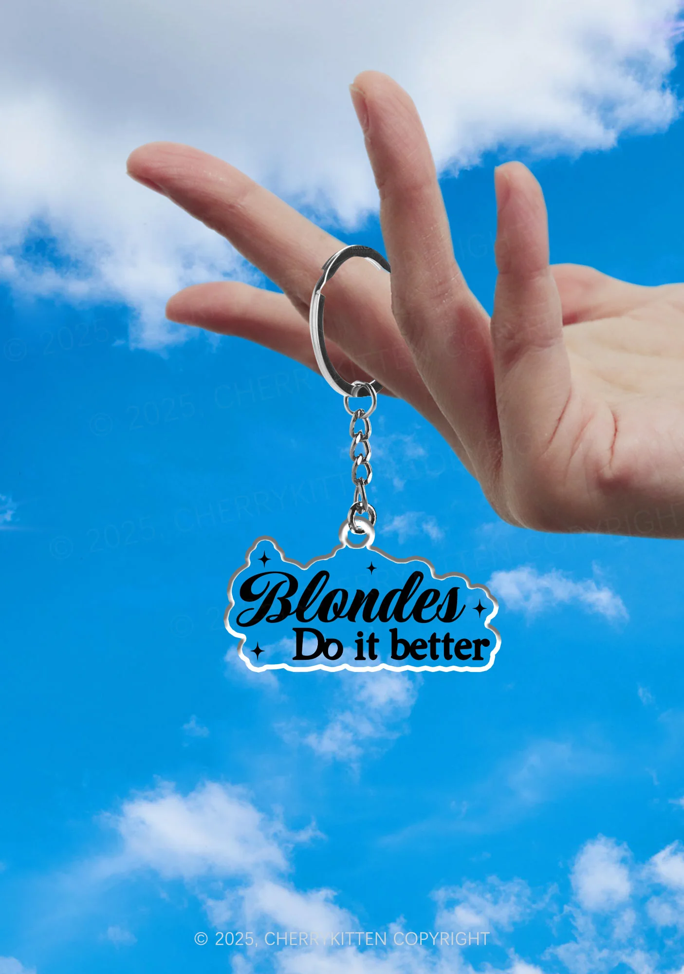 Blondes Do It Better 1Pc Y2K Keychain Cherrykitten - Image 2