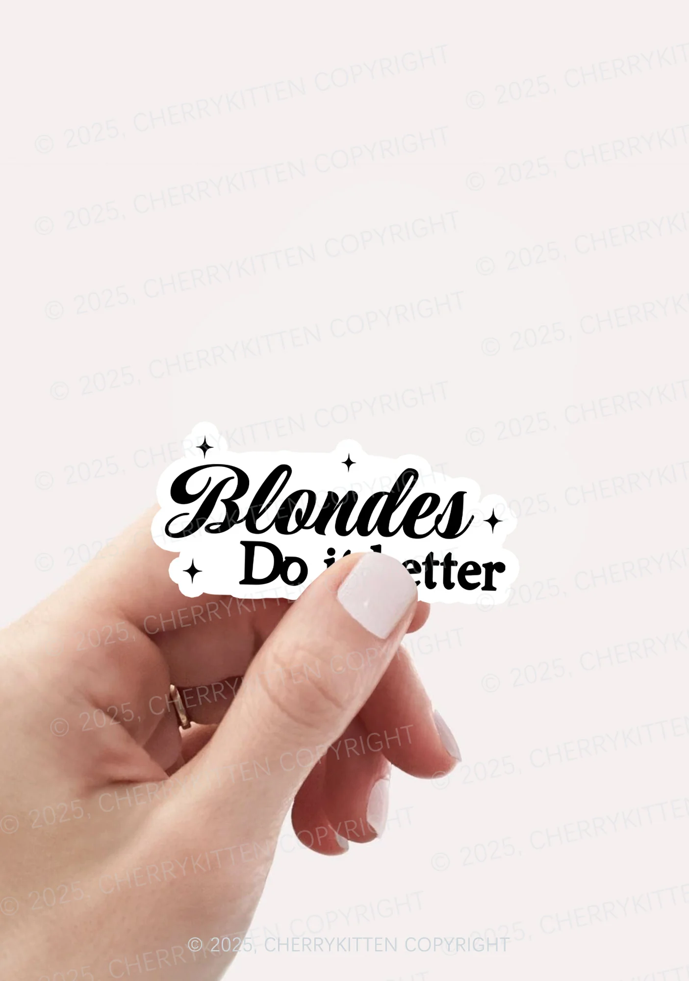 Blondes Do It Better 1Pc Y2K Sticker Cherrykitten - Image 2