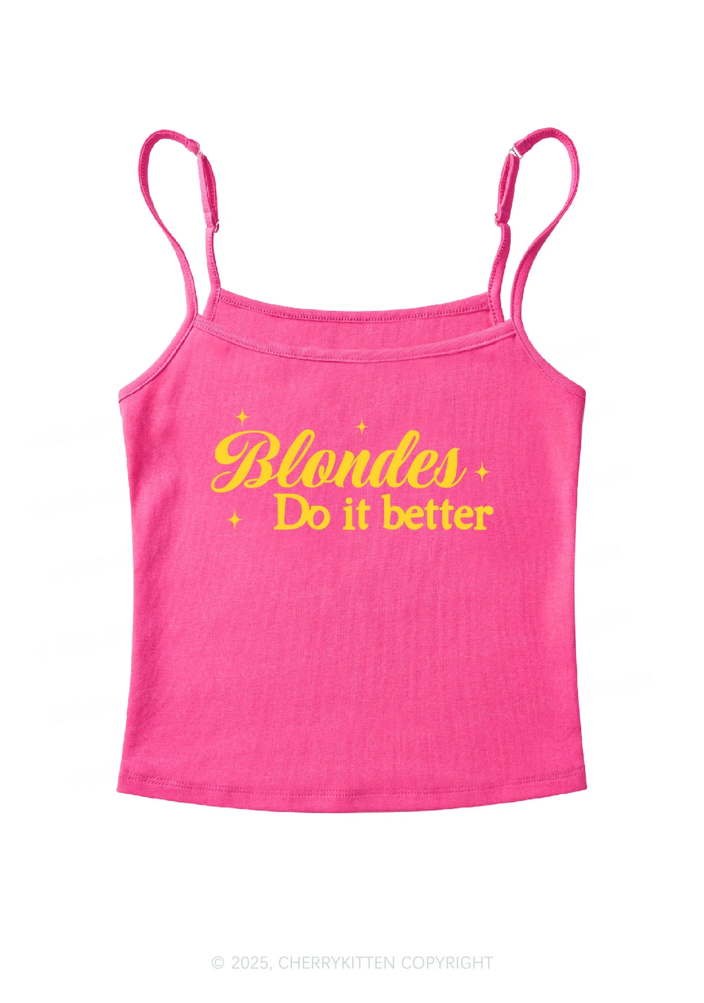 Blondes Do It Better Y2K Spaghetti Strap Cami Cherrykitten - Image 4