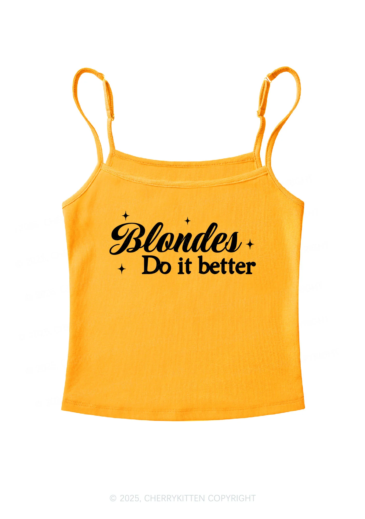 Blondes Do It Better Y2K Spaghetti Strap Cami Cherrykitten - Image 6
