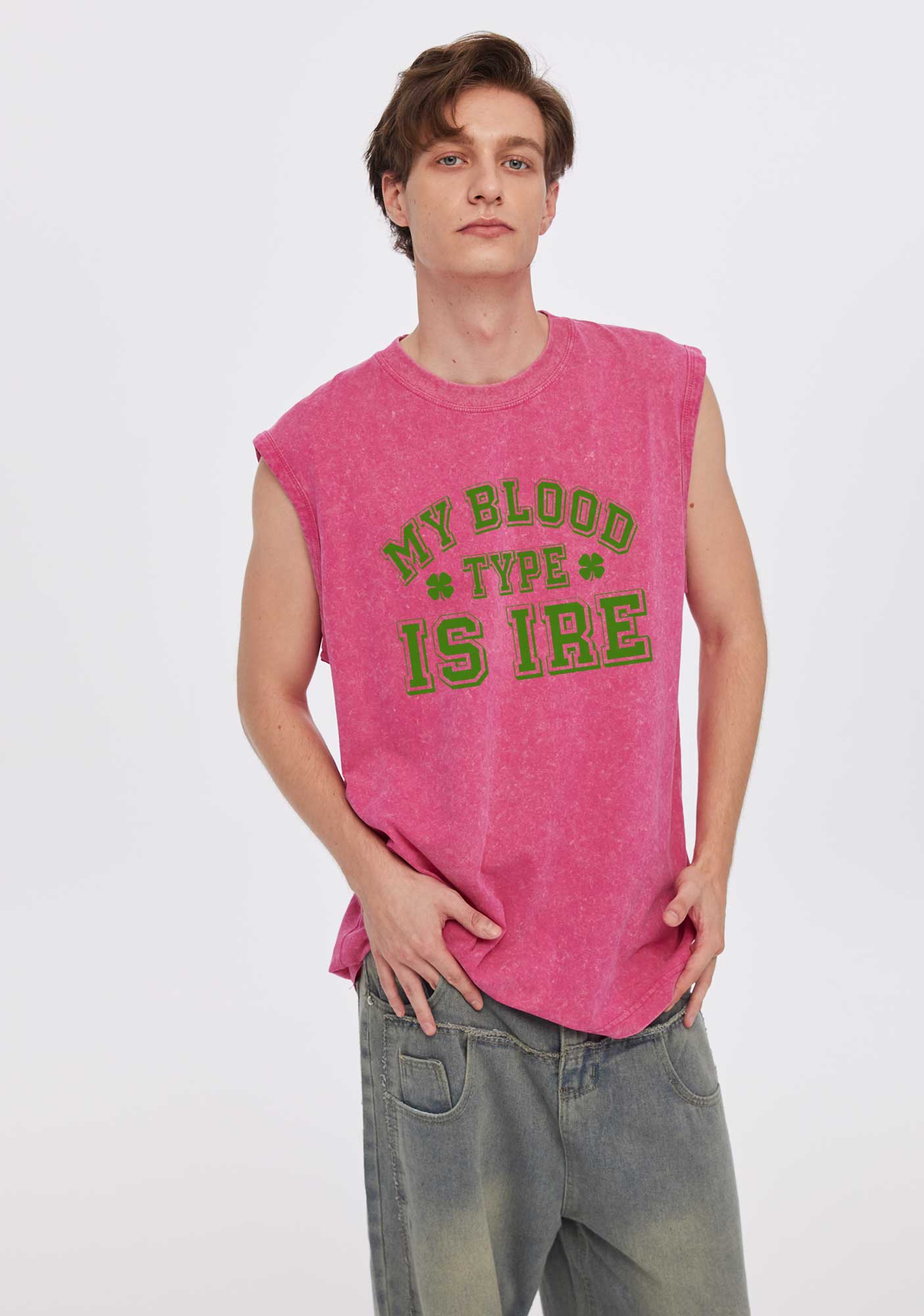 Blood Type Is Ire St Patricks Y2K Washed Tank Cherrykitten - Image 2