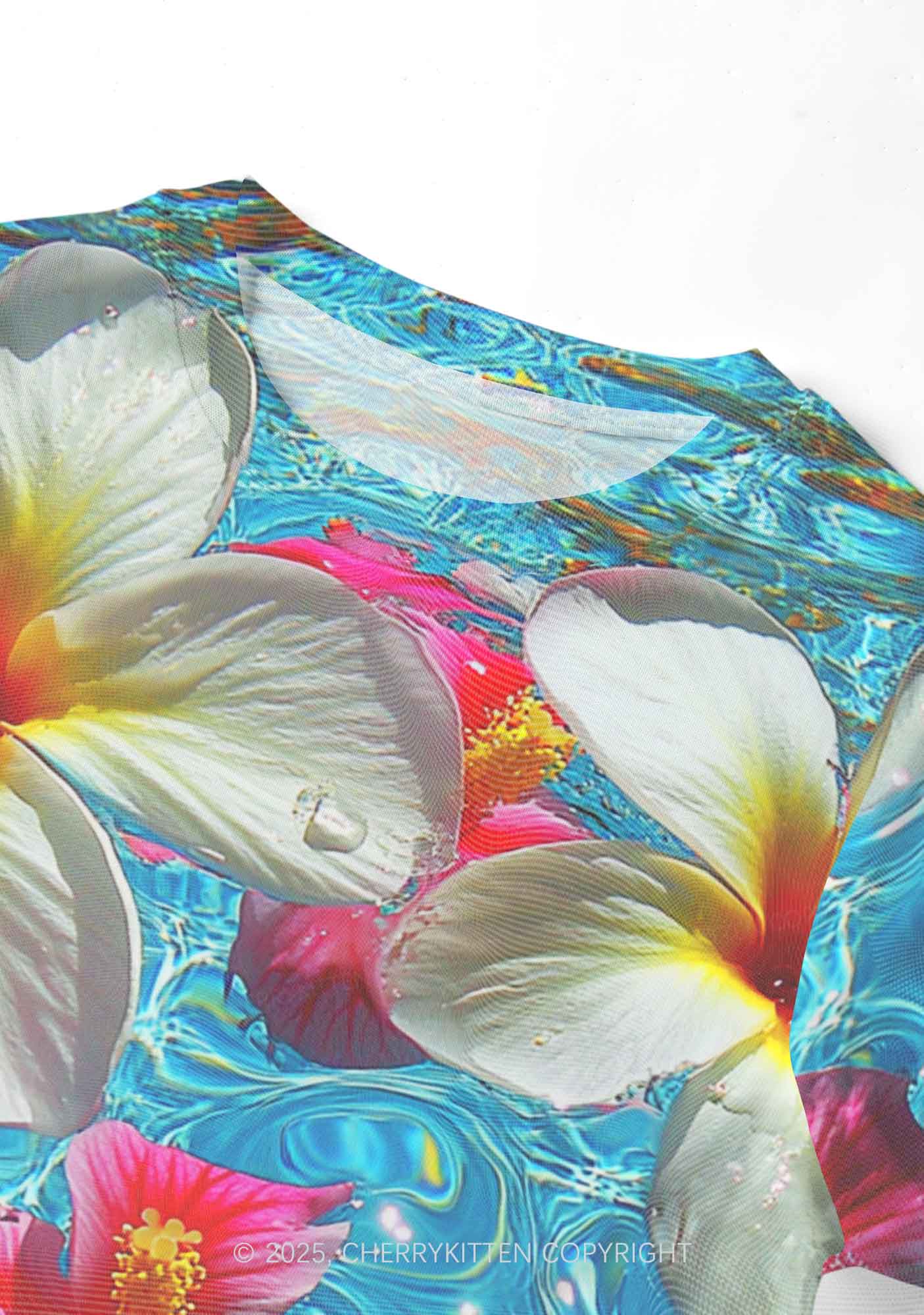 Blooming Floral Y2K Mesh Crop Top Cherrykitten - Image 3