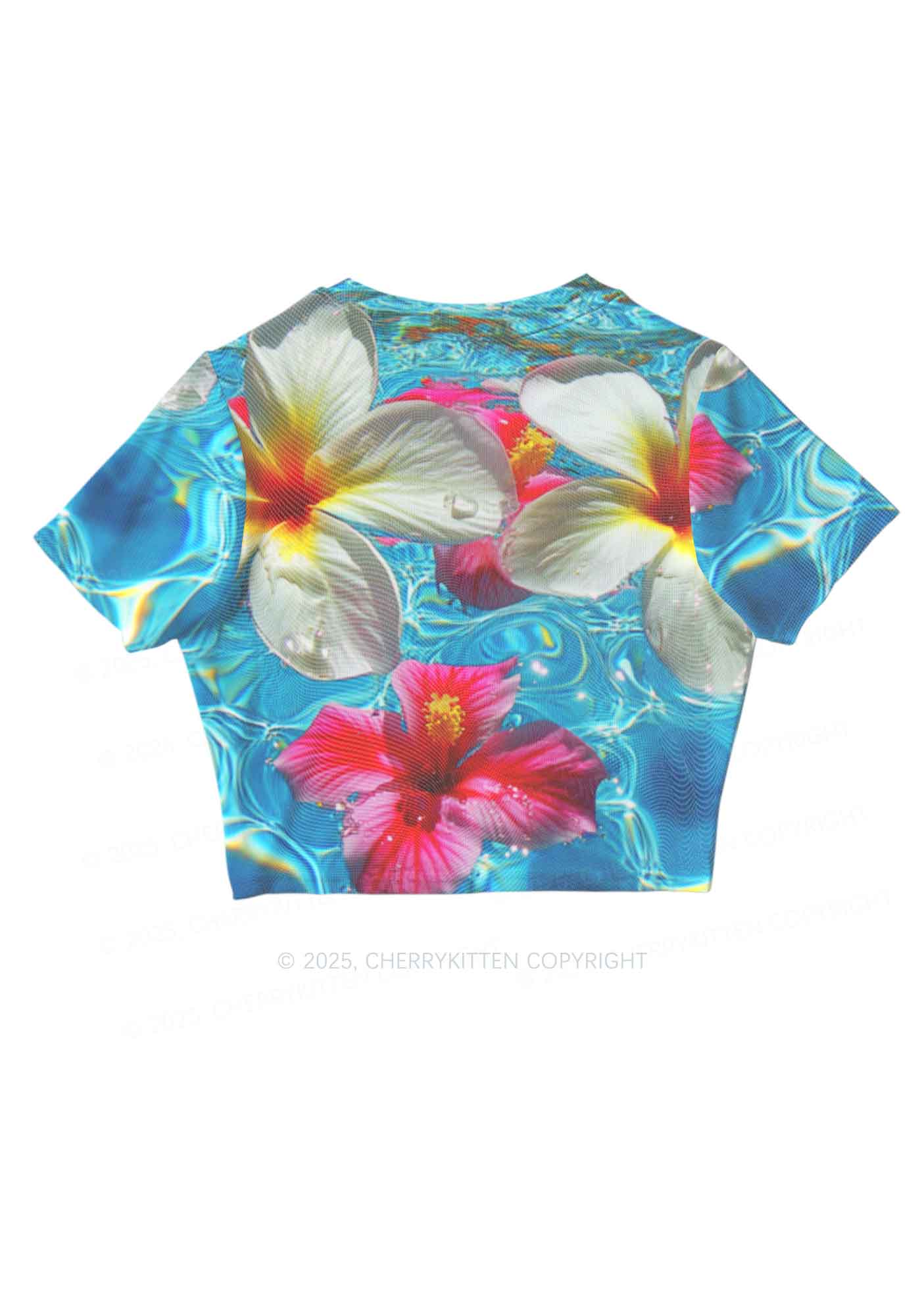 Blooming Floral Y2K Mesh Crop Top Cherrykitten - Image 5