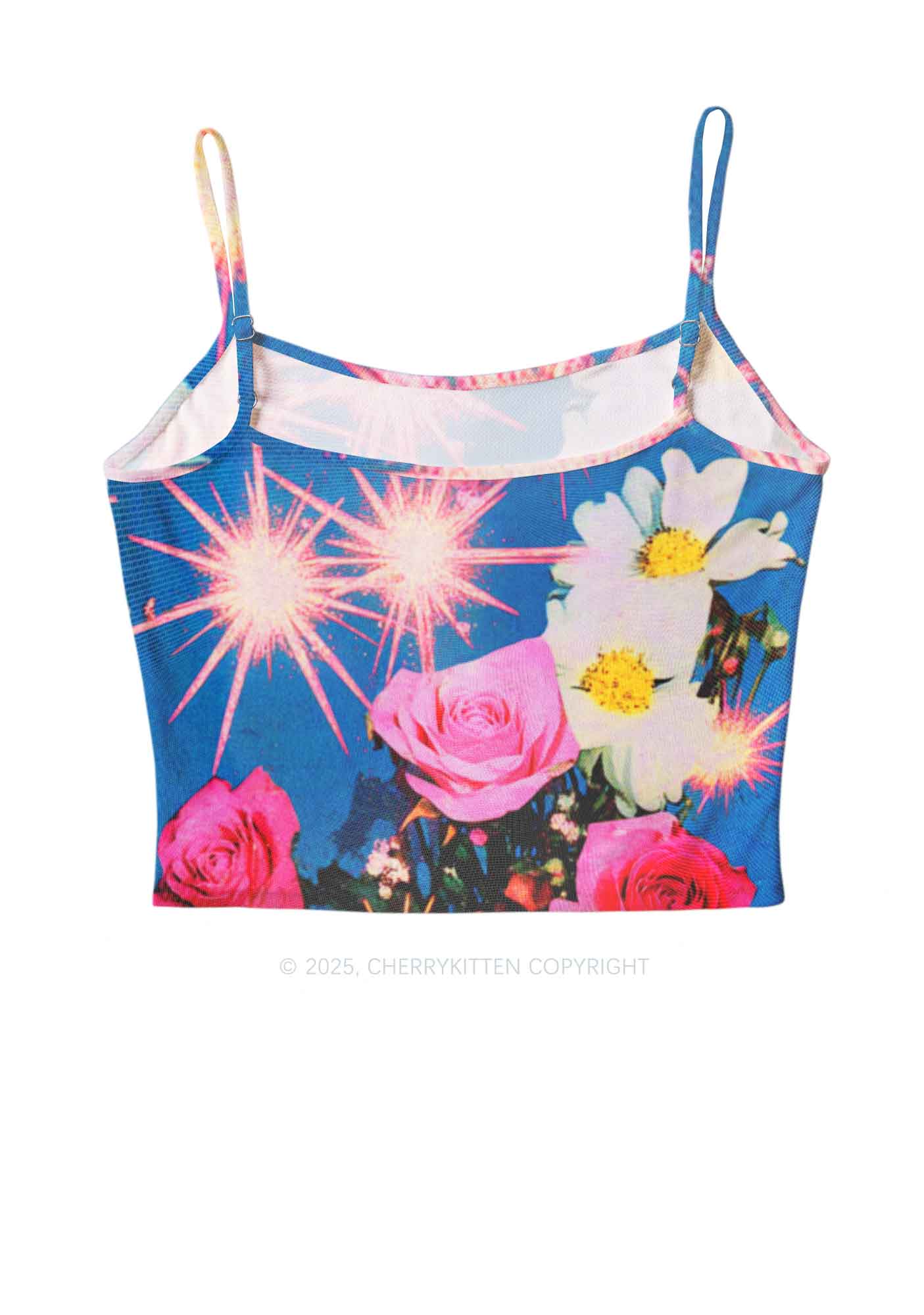 Blooming Flowers Y2K Mesh Cami Tank Cherrykitten - Image 3