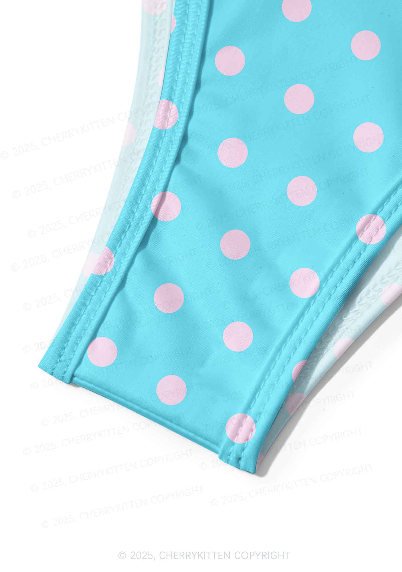 Blue And Pink Dots Y2K Print Bikini Set Cherrykitten - Image 6