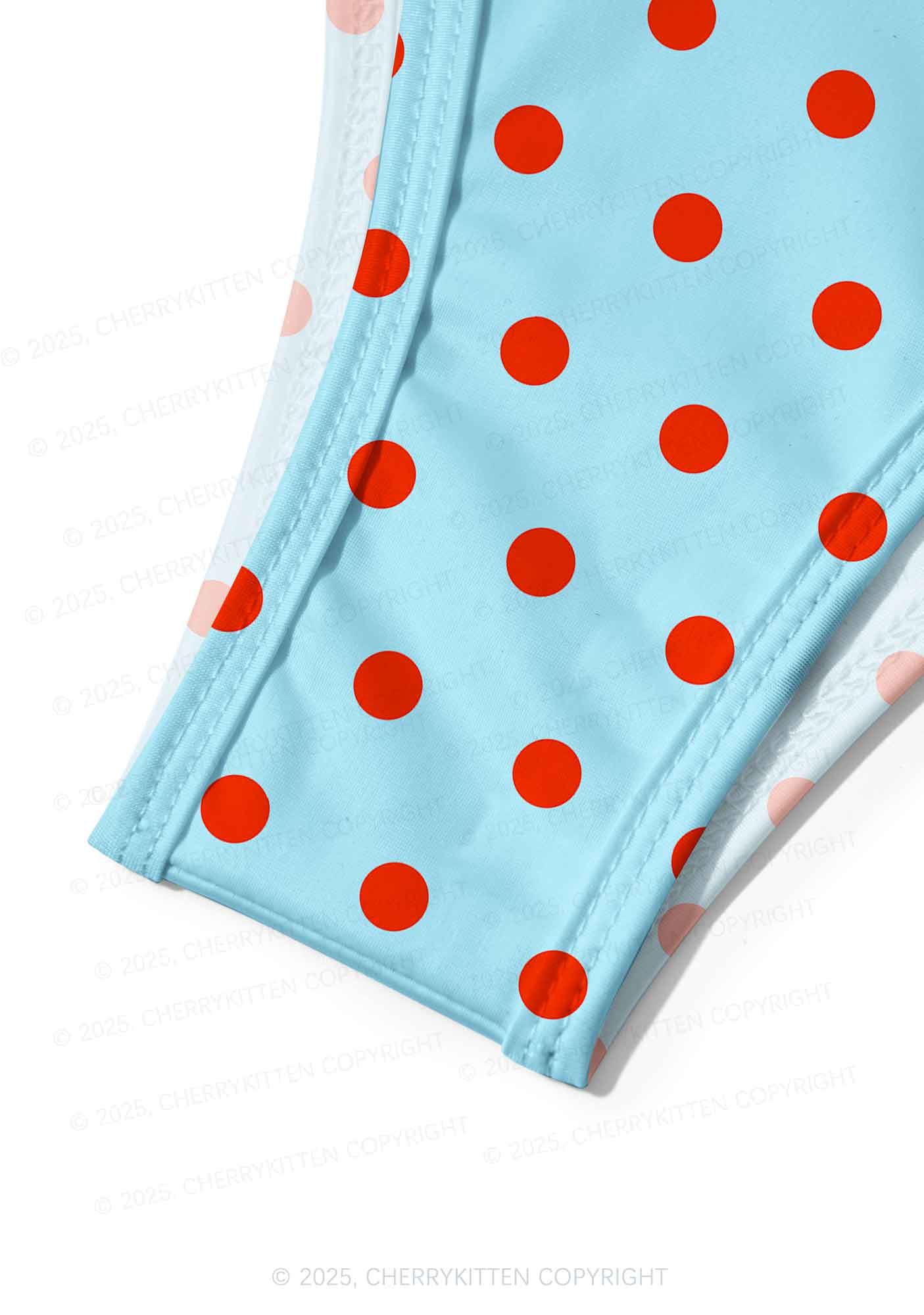 Blue And Red Dots Y2K Print Bikini Set Cherrykitten - Image 6