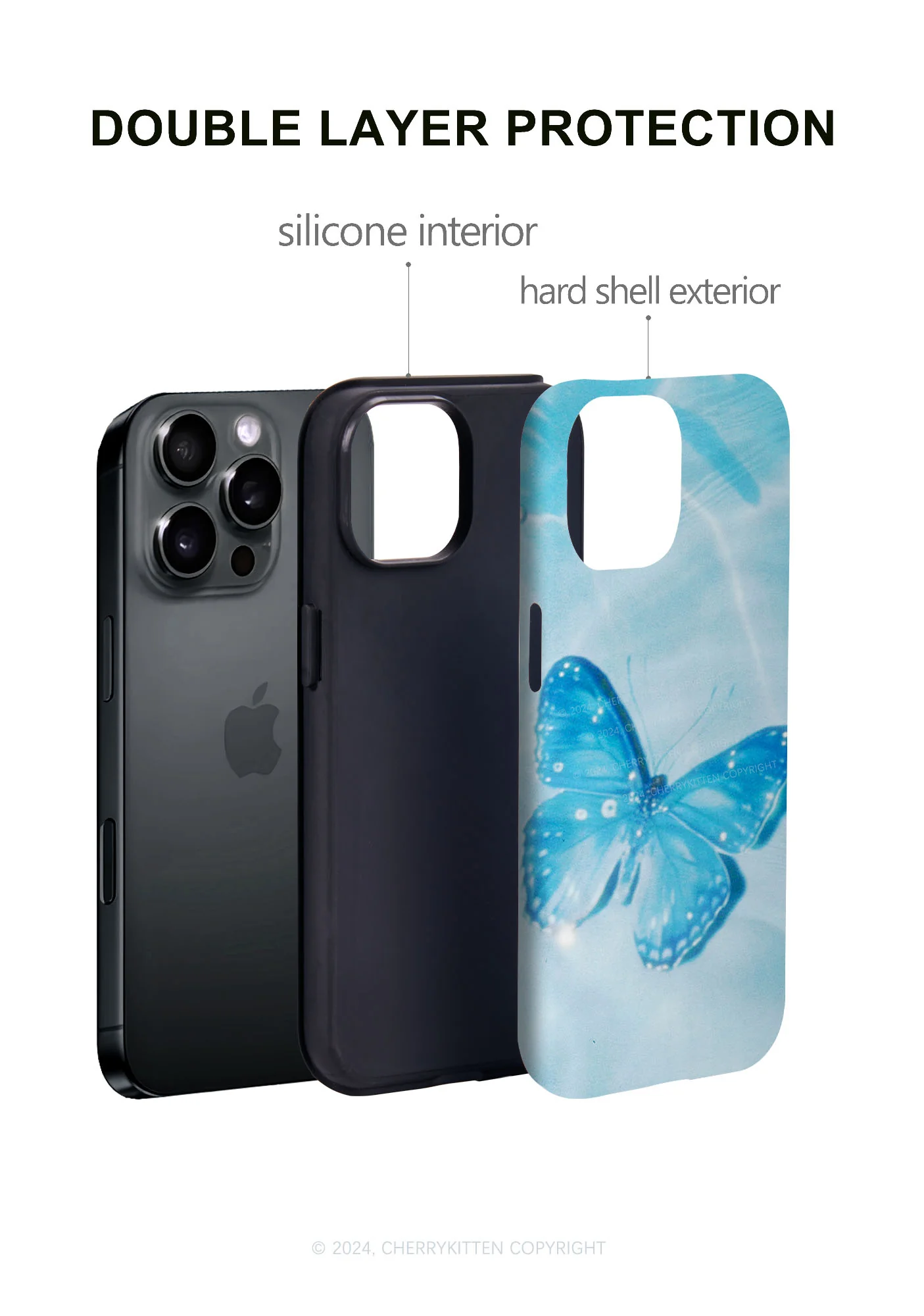 Blue Butterfly Y2K Phone Case Cherrykitten - Image 4