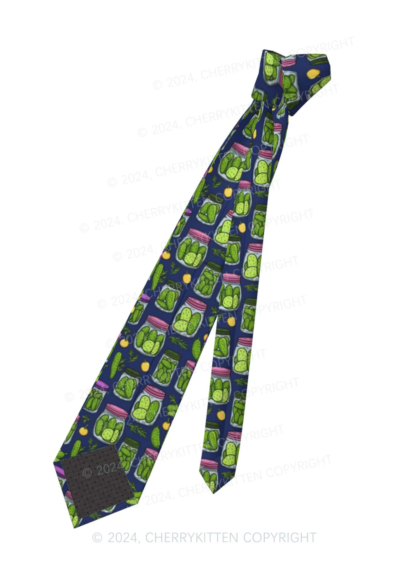 Blue Canned Pickles Y2K Necktie Cherrykitten - Image 5