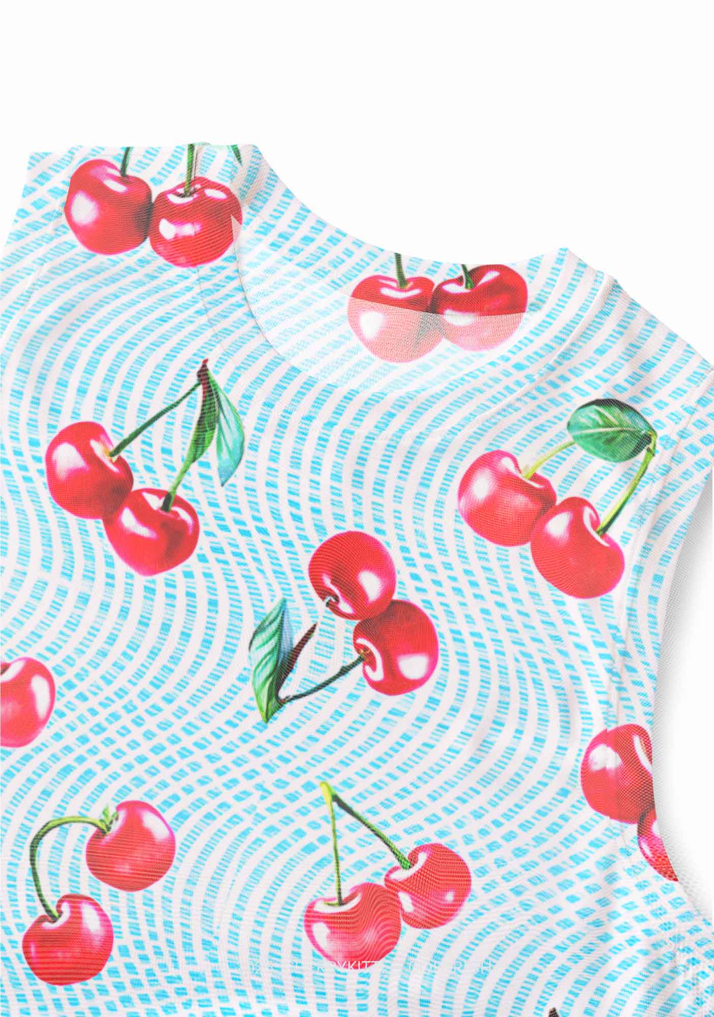 Blue Cherry Y2K Mesh Muscle Tank Cherrykitten - Image 2