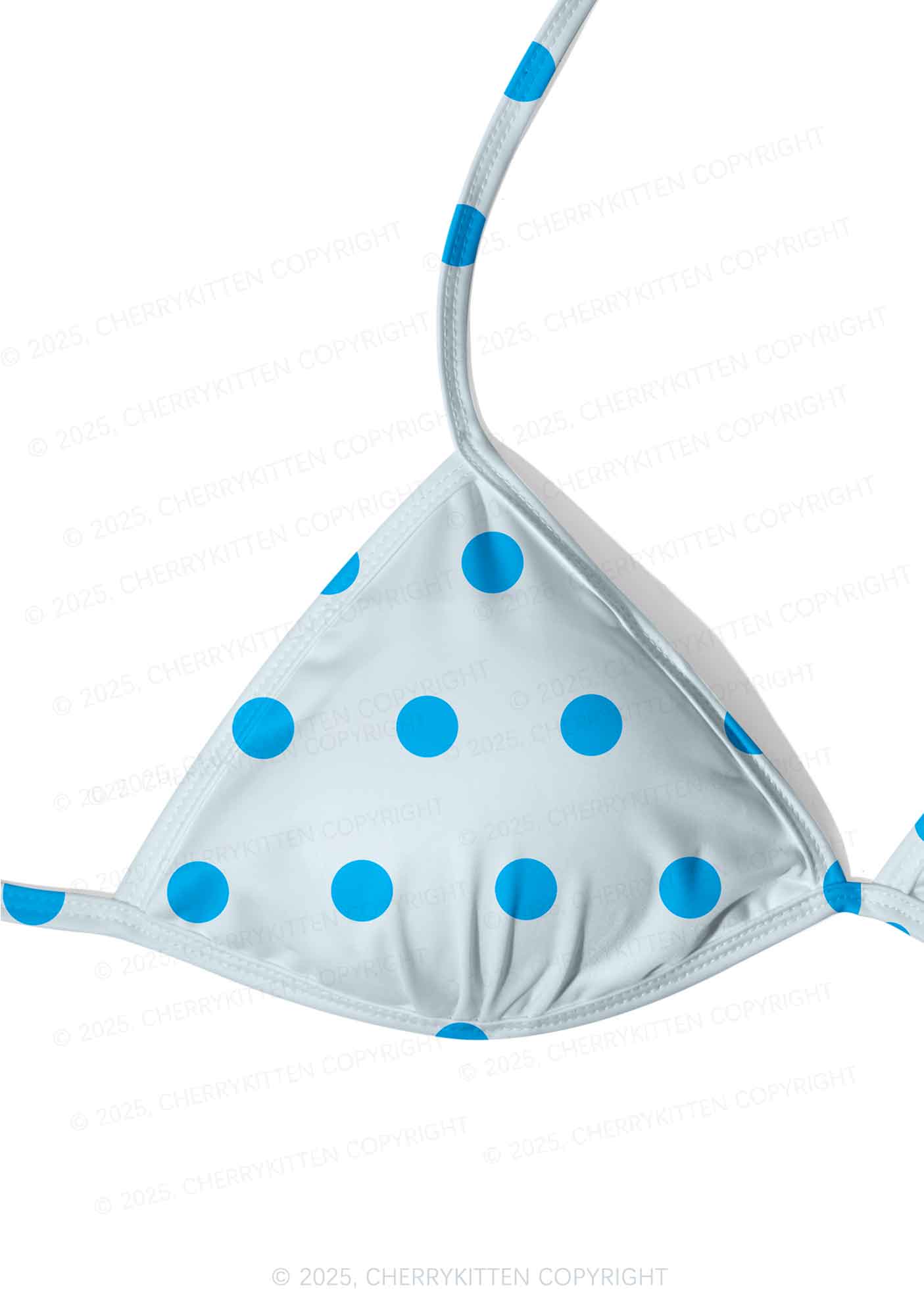 Blue Dots On Light Back Y2K Print Bikini Set Cherrykitten - Image 4