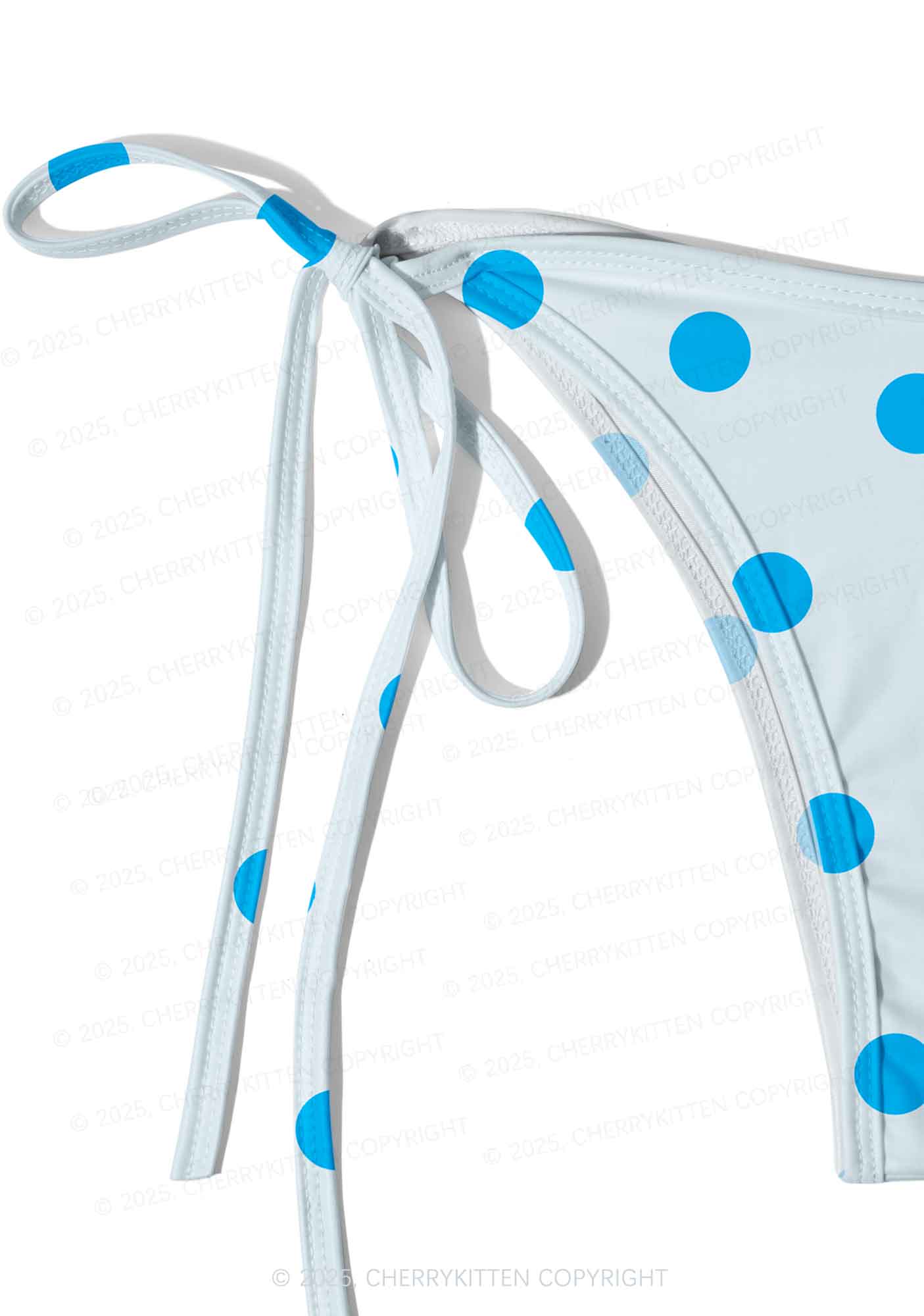 Blue Dots On Light Back Y2K Print Bikini Set Cherrykitten - Image 5
