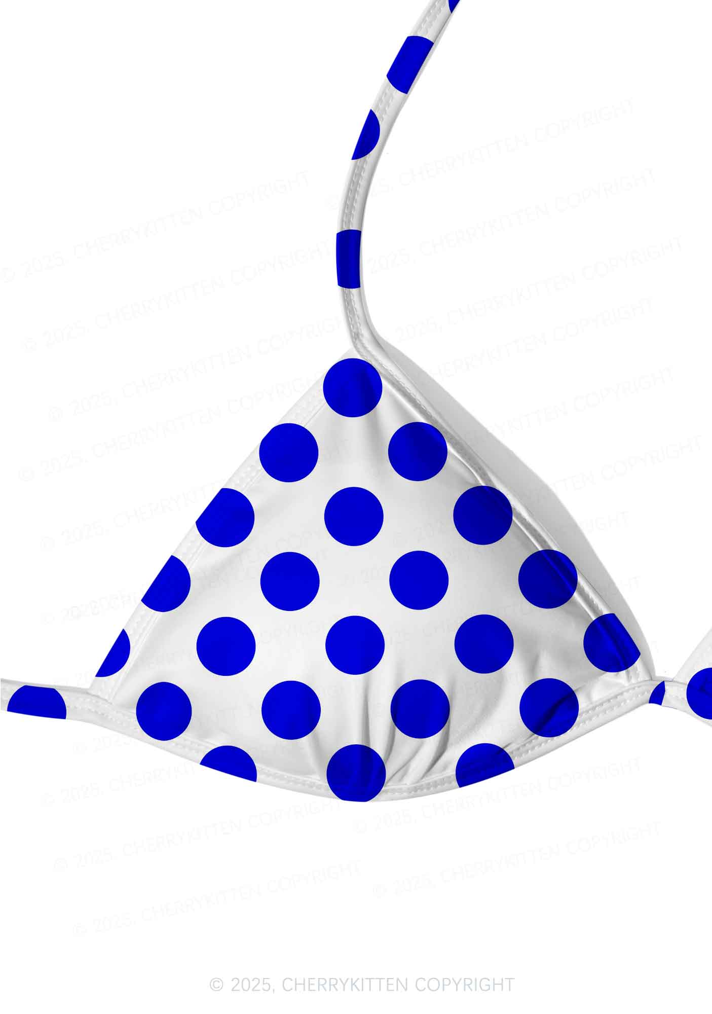 Blue Dotty Y2K Print Bikini Set Cherrykitten - Image 4