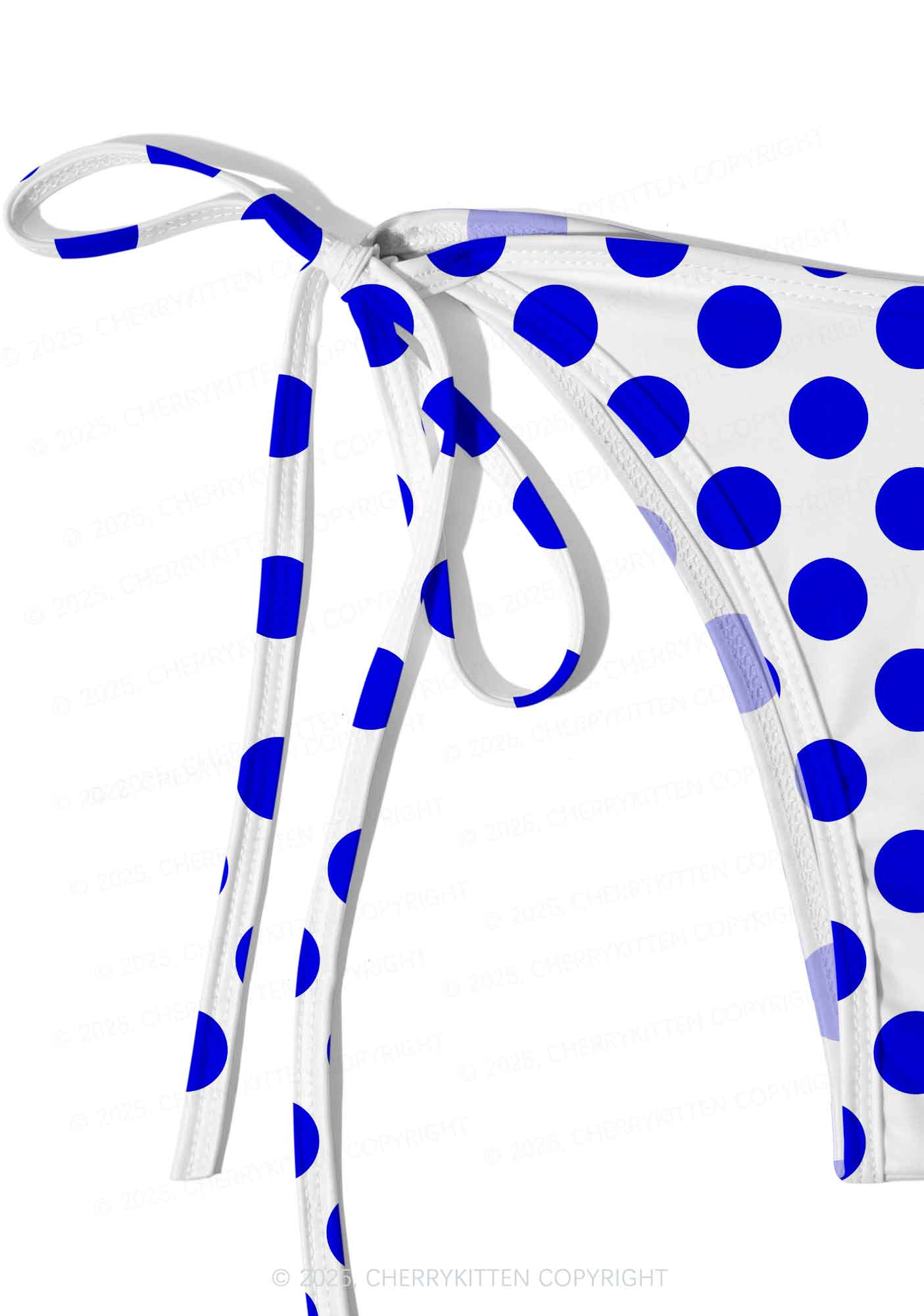 Blue Dotty Y2K Print Bikini Set Cherrykitten - Image 5