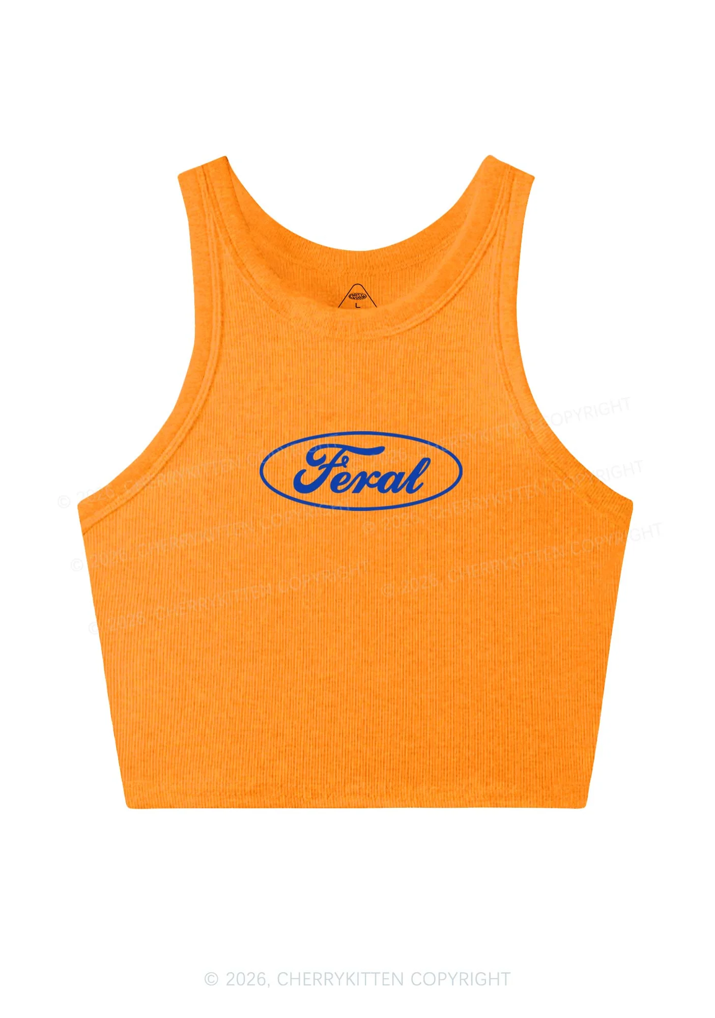 Blue Feral Y2K Crop Tank Top Cherrykitten - Image 12
