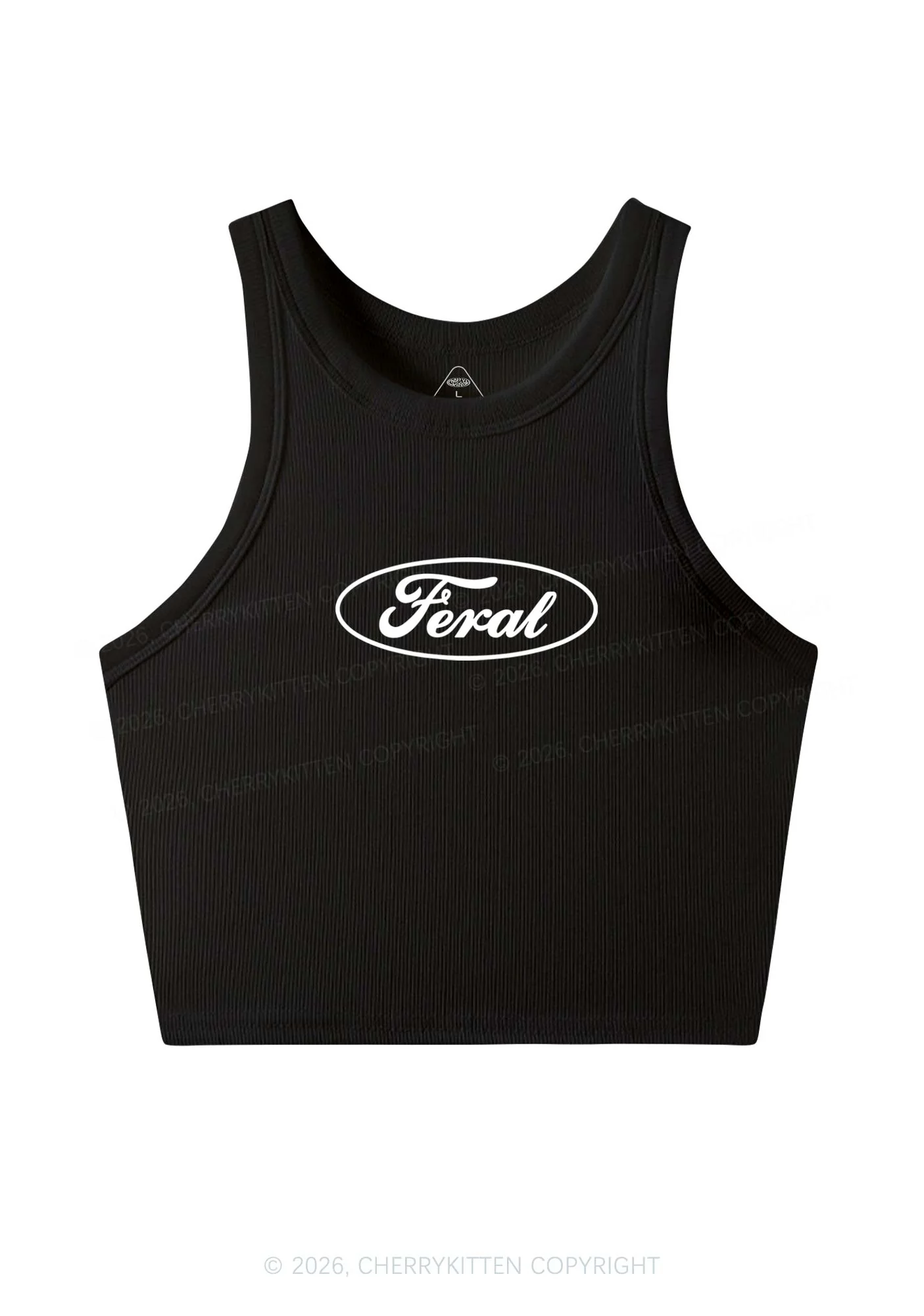 Blue Feral Y2K Crop Tank Top Cherrykitten - Image 3