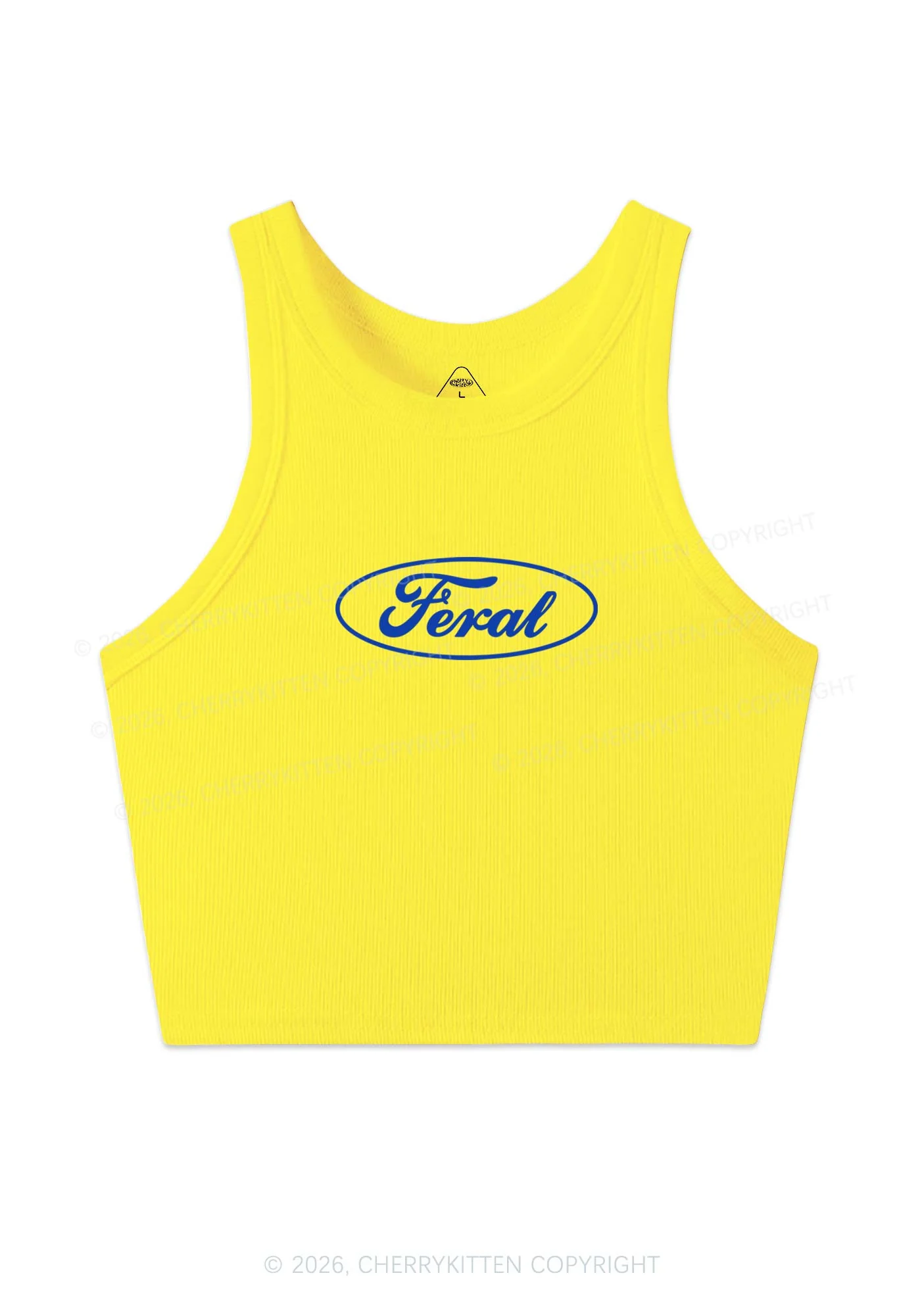 Blue Feral Y2K Crop Tank Top Cherrykitten - Image 5