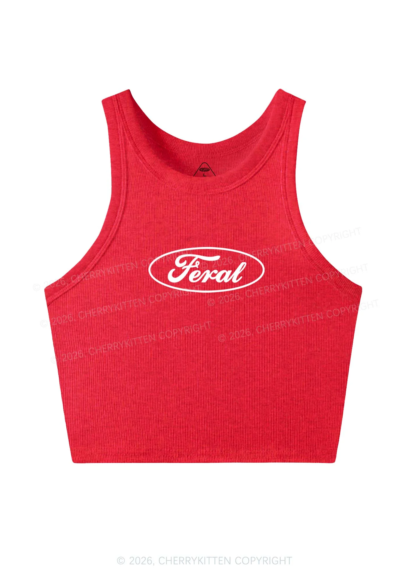 Blue Feral Y2K Crop Tank Top Cherrykitten - Image 6