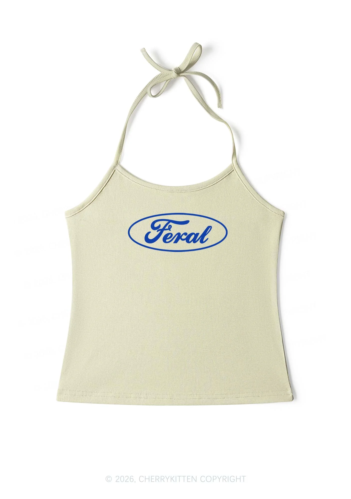 Blue Feral Y2K Halter Neck Cami Cherrykitten - Image 6