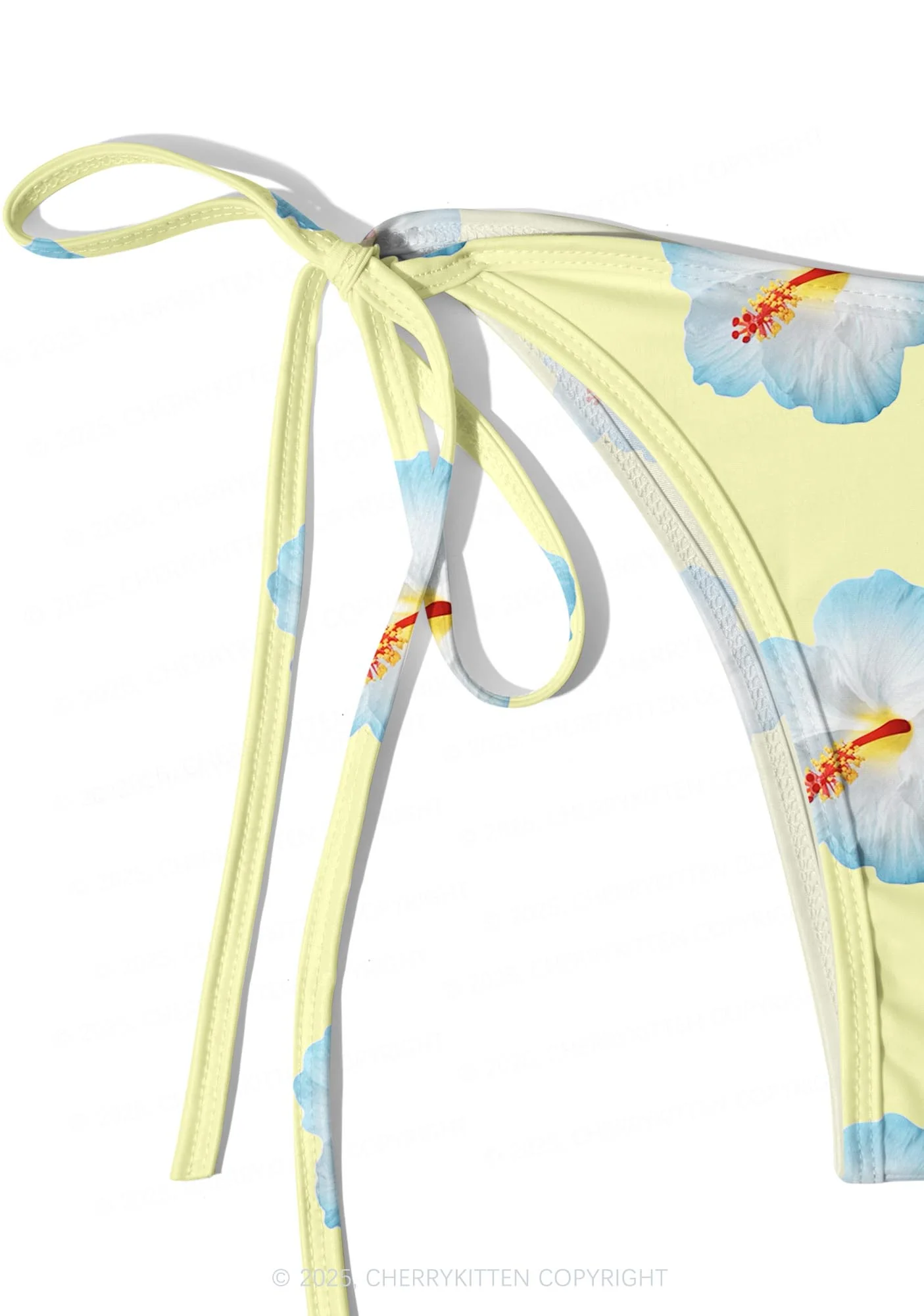 Blue Flowers Y2K Print Bikini Set Cherrykitten - Image 6